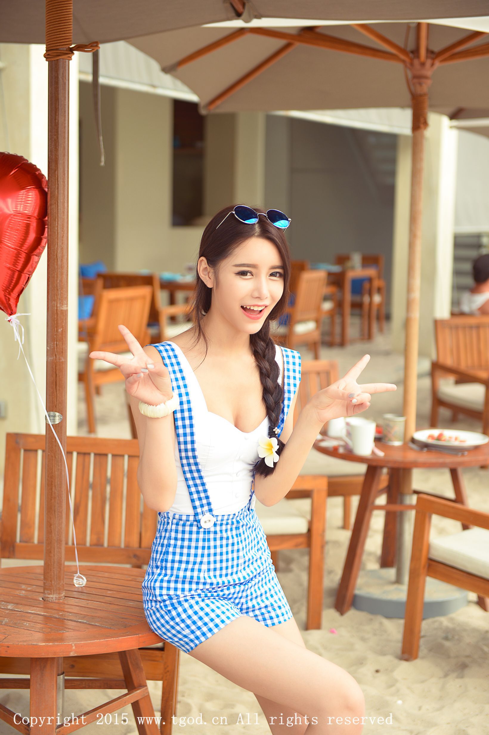 徐妍馨Mandy《普吉岛旅拍》极品吊带短裤女神 [TGOD推女神] 写真集