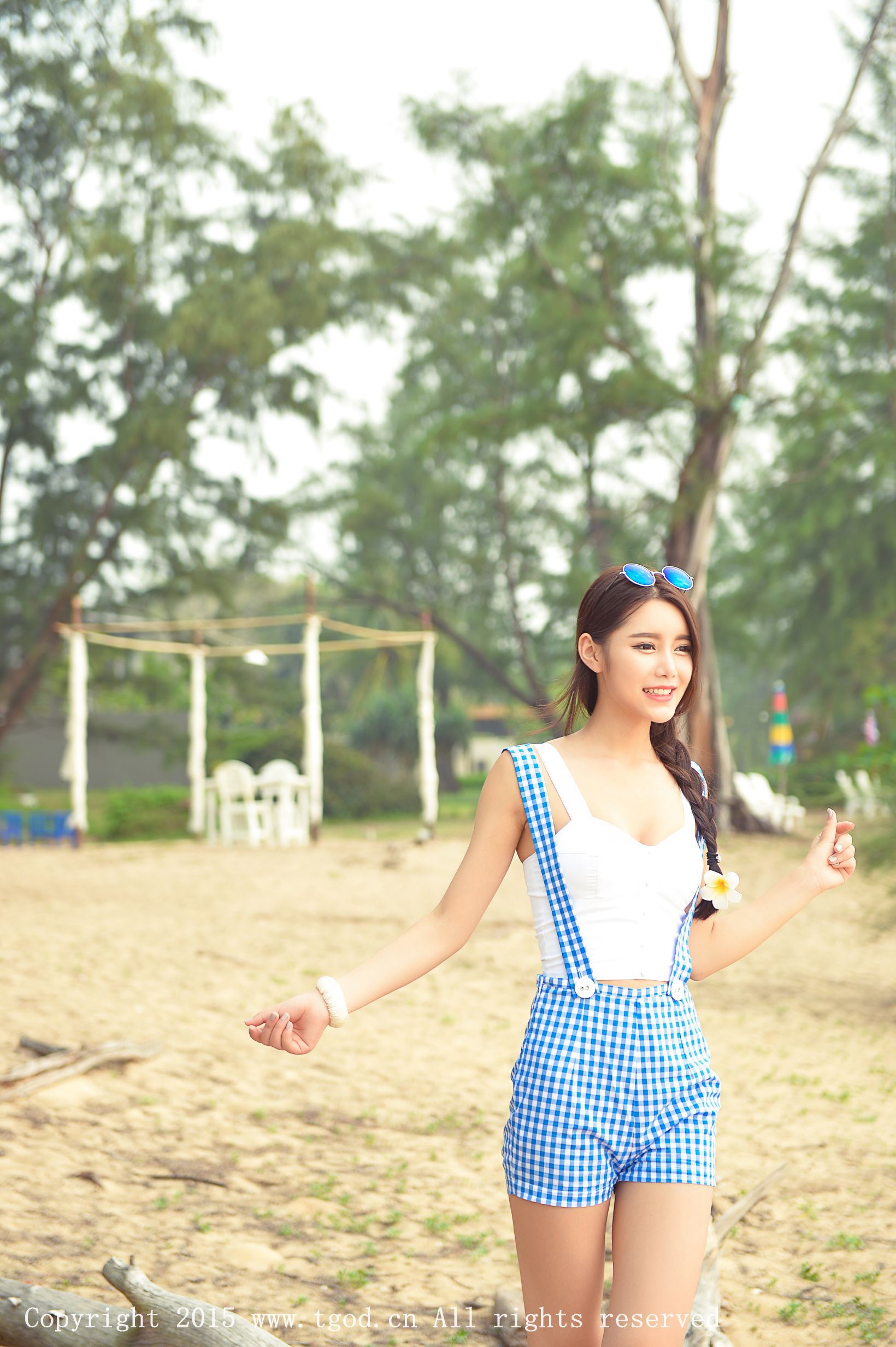 徐妍馨Mandy《普吉岛旅拍》极品吊带短裤女神 [TGOD推女神] 写真集
