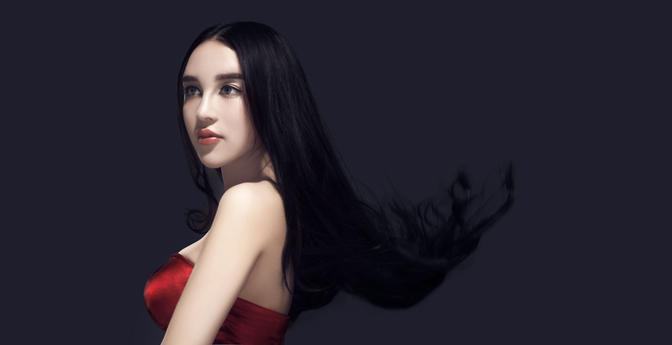 混血美女模特石一伊 棚拍图片