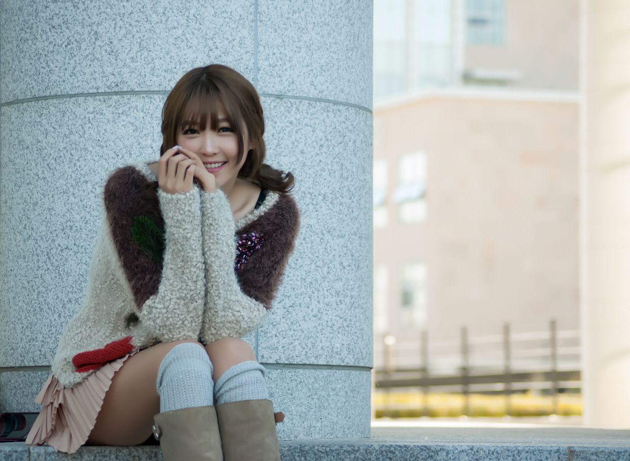 韩国少女李恩慧《清新街拍写真》合集