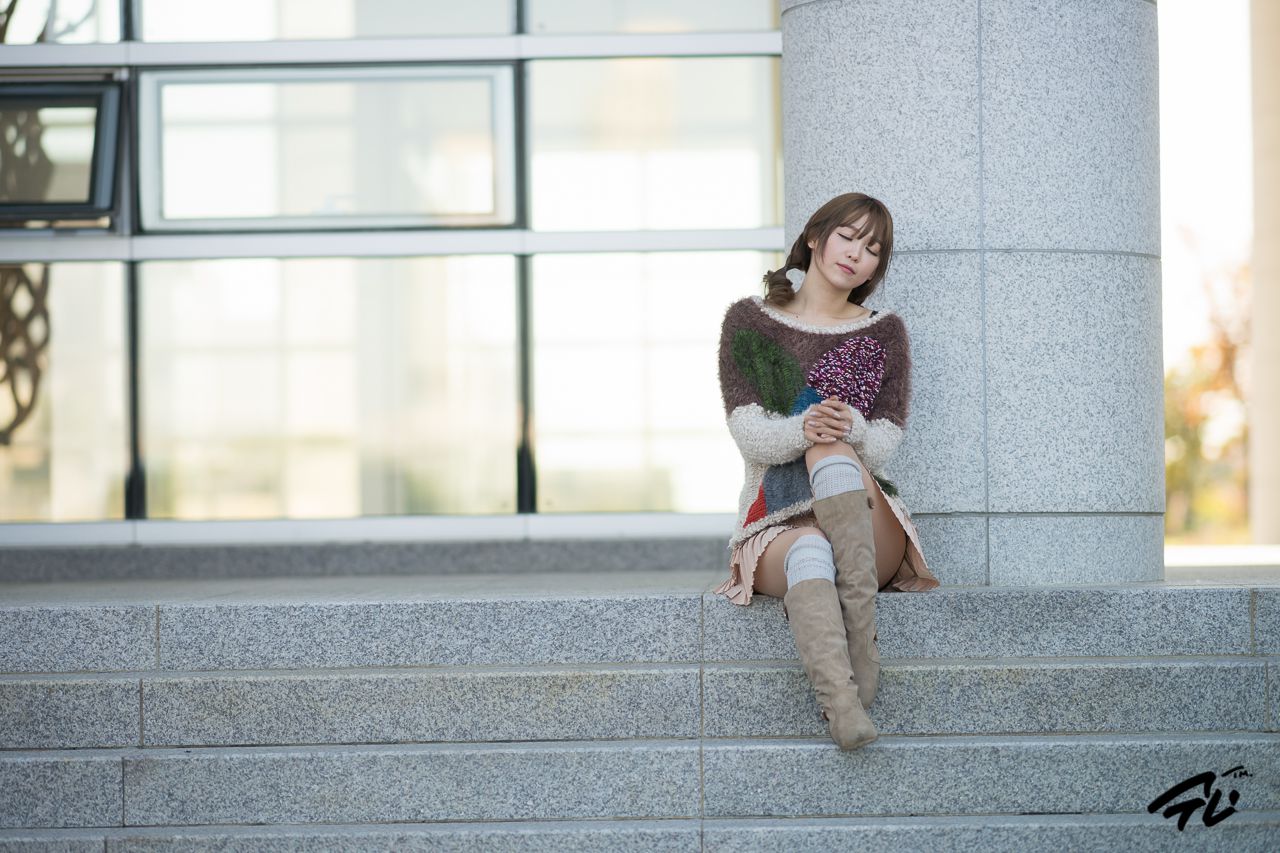韩国少女李恩慧《清新街拍写真》合集