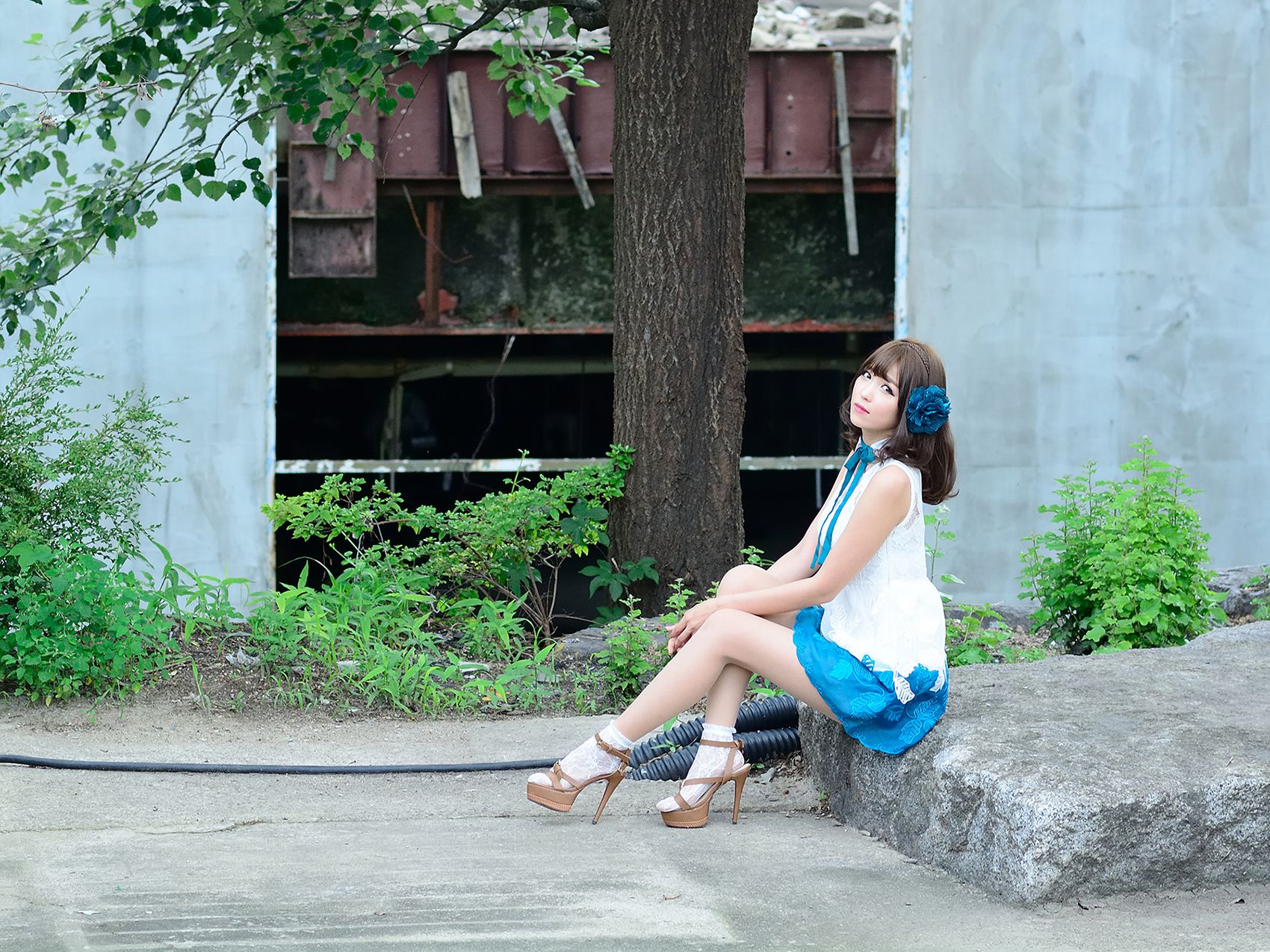 极品女神李恩慧/???《街拍蕾丝连衣裙》