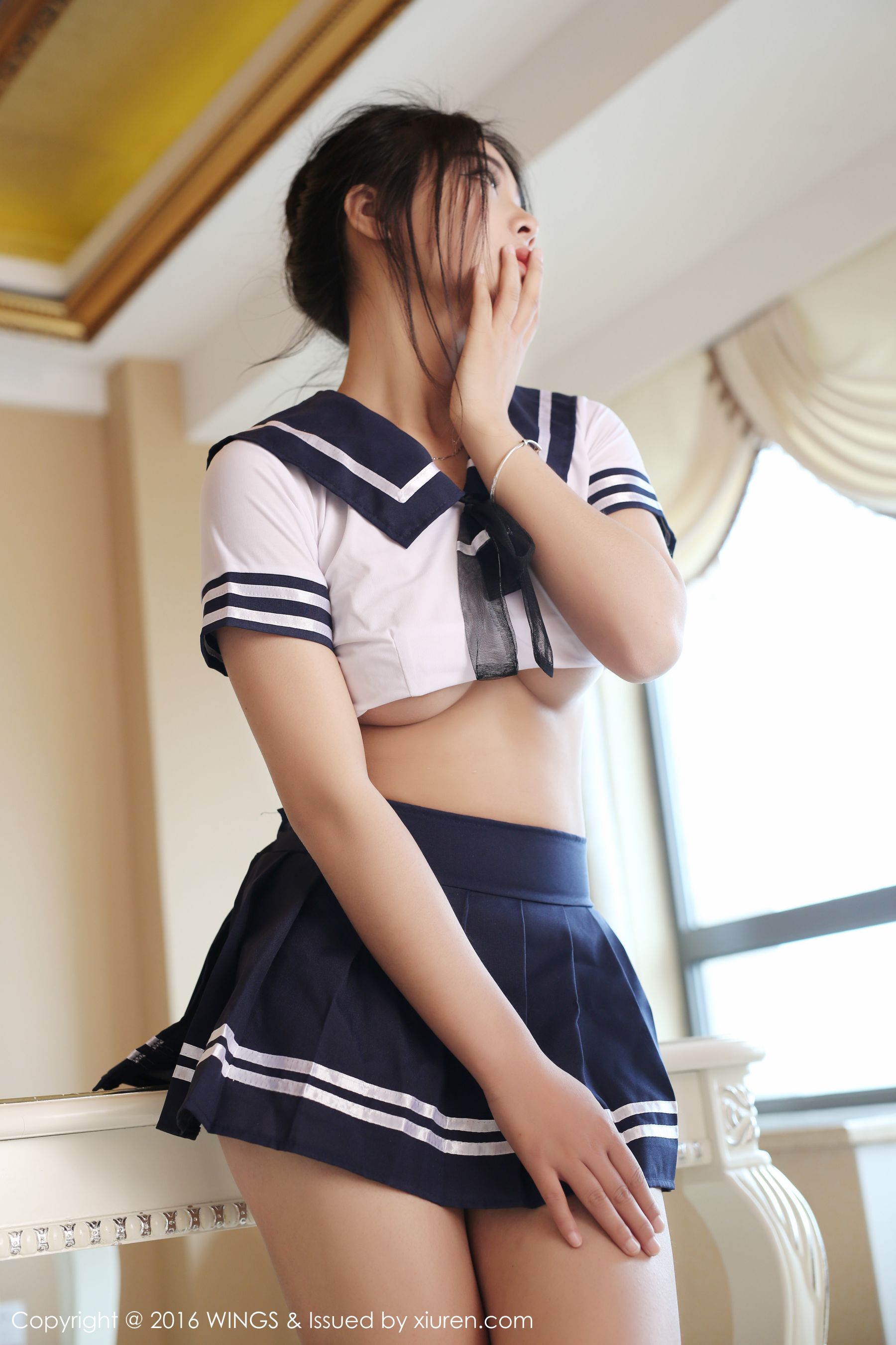 白微Sera《性感内衣+学生装》 [WingS影私荟] Vol.002 写真集
