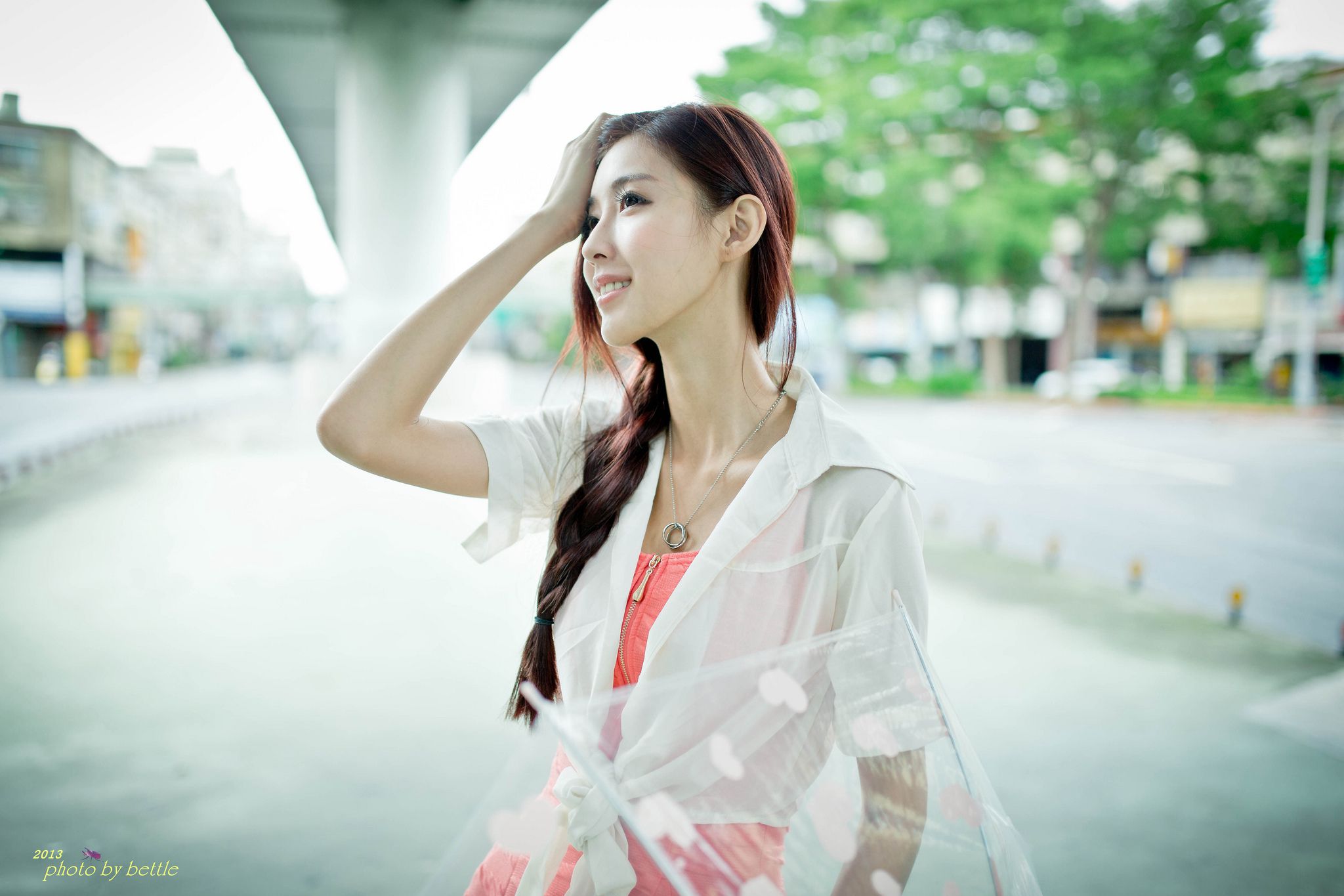 廖挺伶/Kila晶晶《街拍粉嫩连衣裙系列》