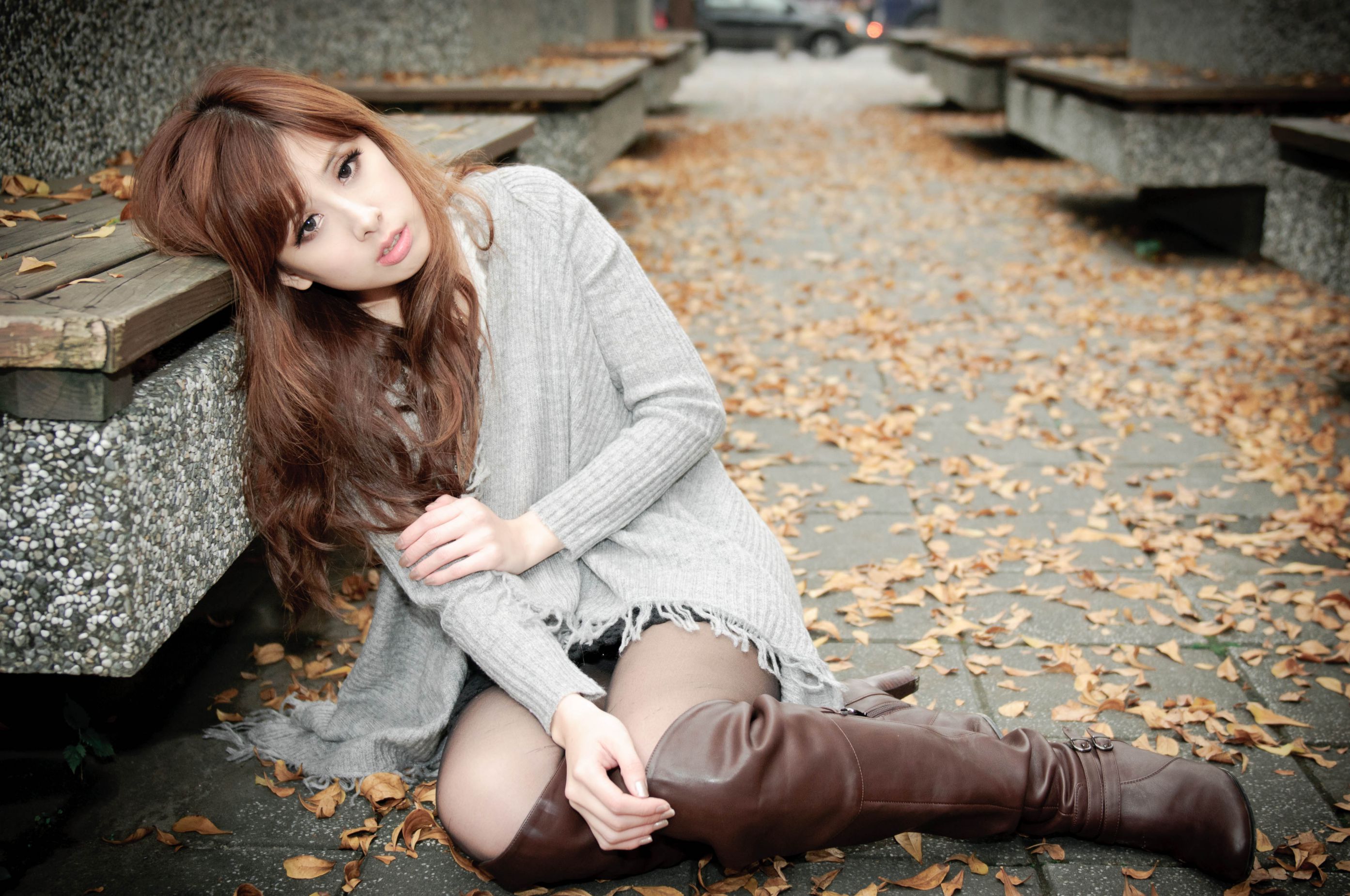台湾美女模特小米Kate su清新街拍图片
