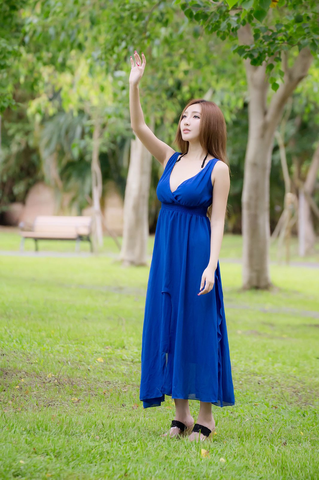 台湾赵芸Syuan《极品蓝色长裙女神》