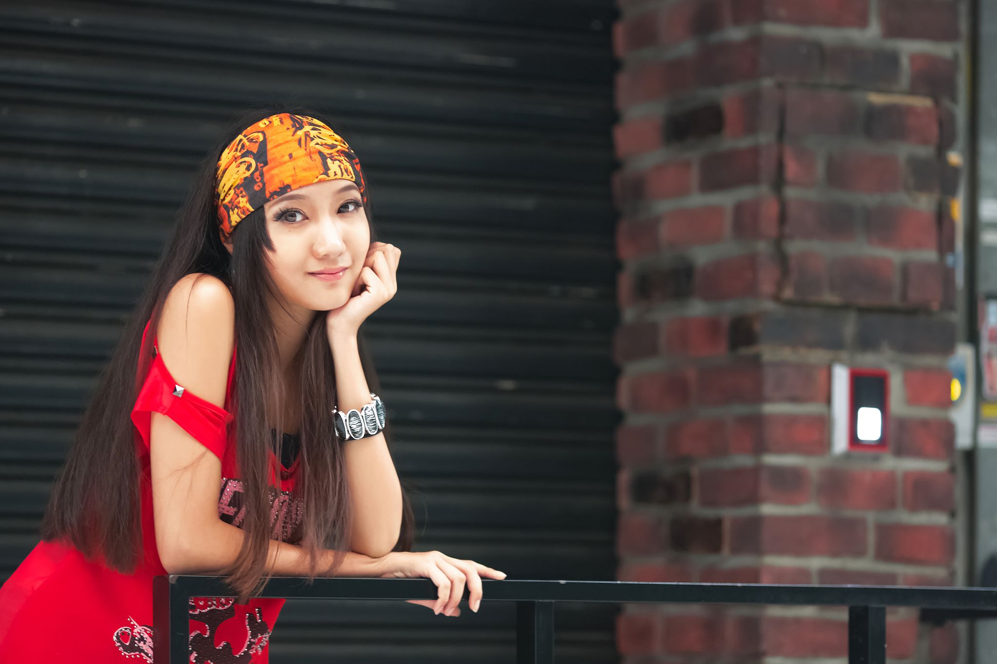 台湾腿模Tina陈思婷《美國街》街拍