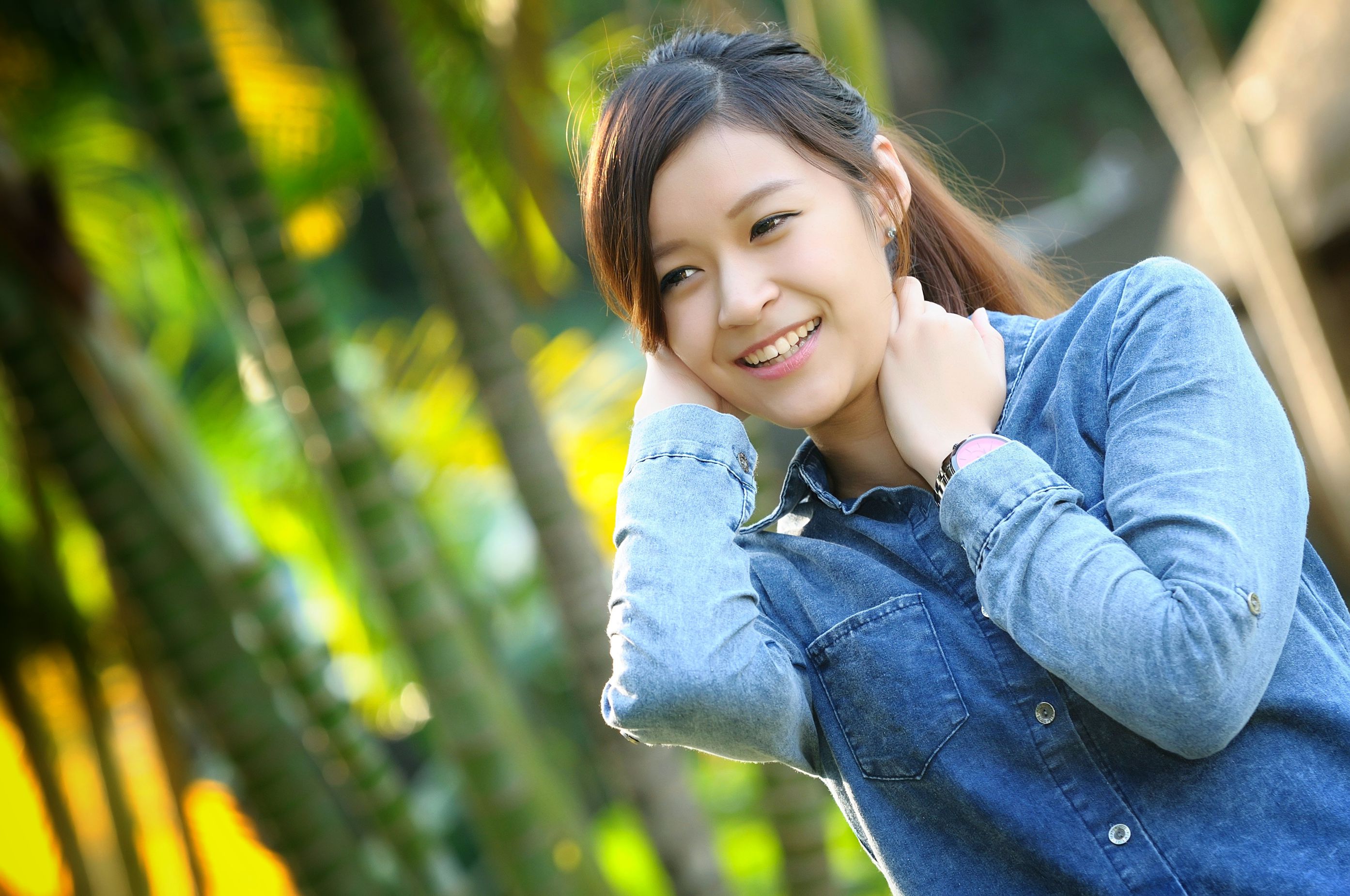 台湾少女Emily《小清新黑丝牛仔妹子》外拍