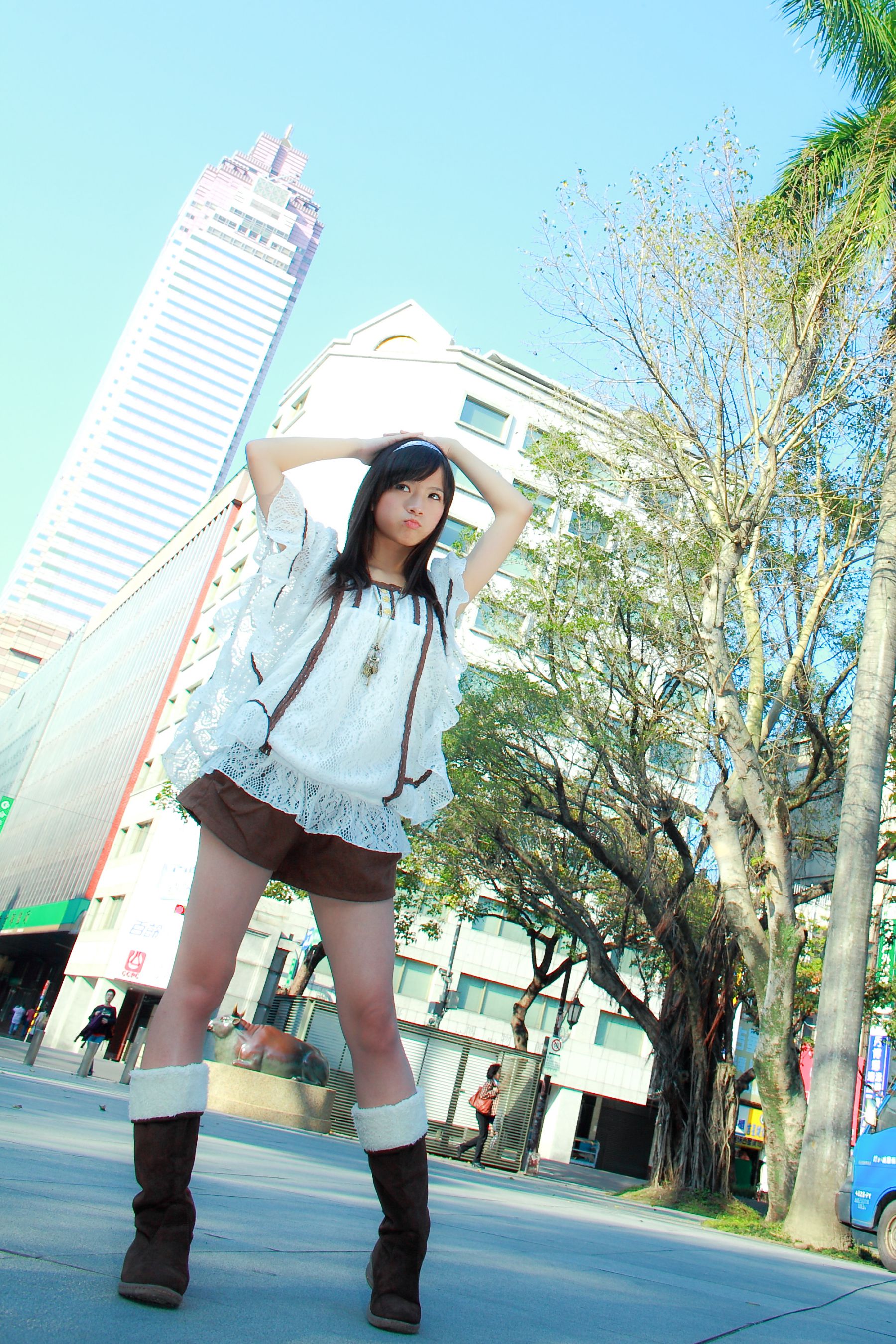 台湾美少女小敬/虞成敬《4套小清新外拍图片》写真合集