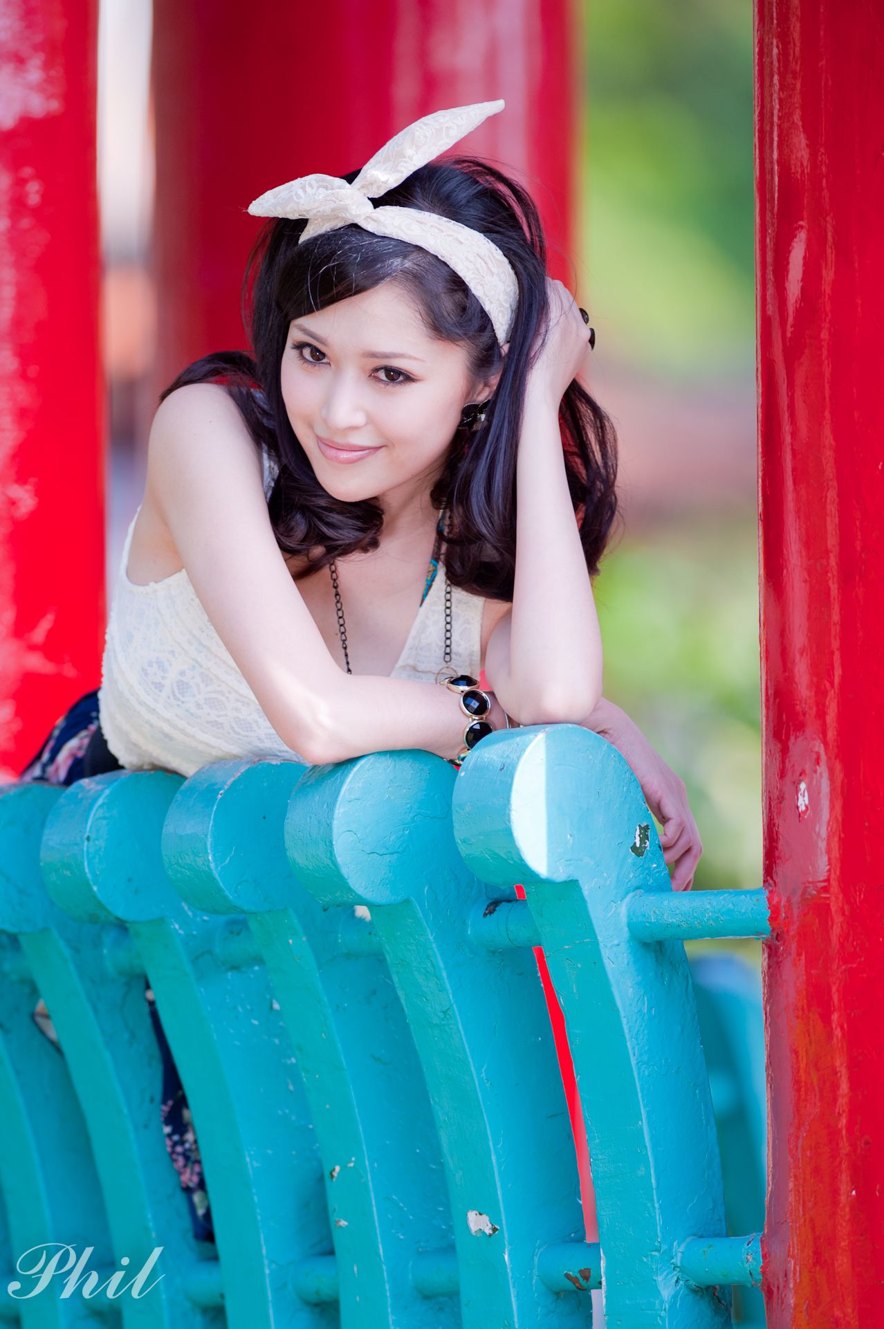 Beautyleg腿模Avy《连衣裙公园外拍》