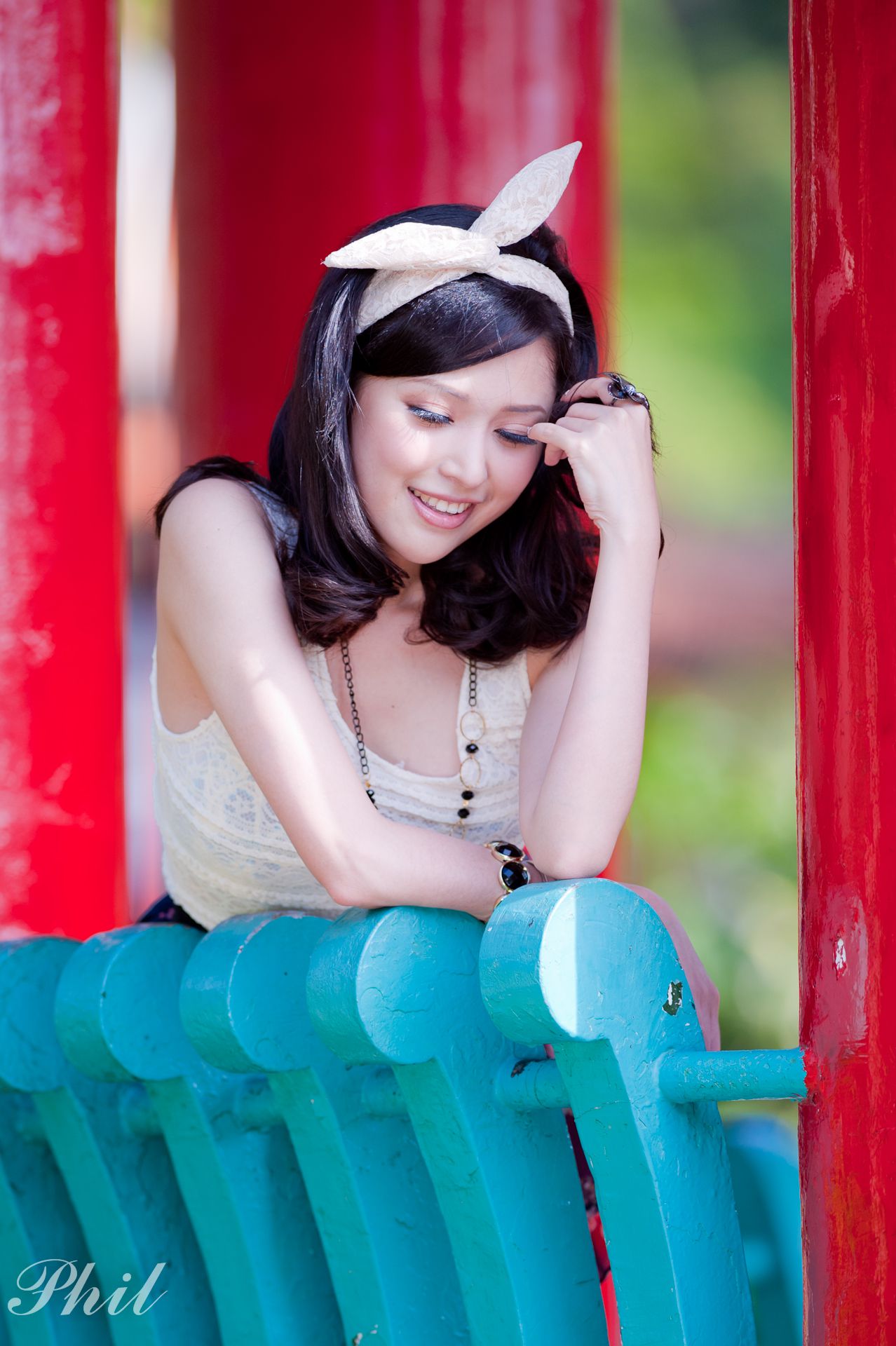 Beautyleg腿模Avy《连衣裙公园外拍》