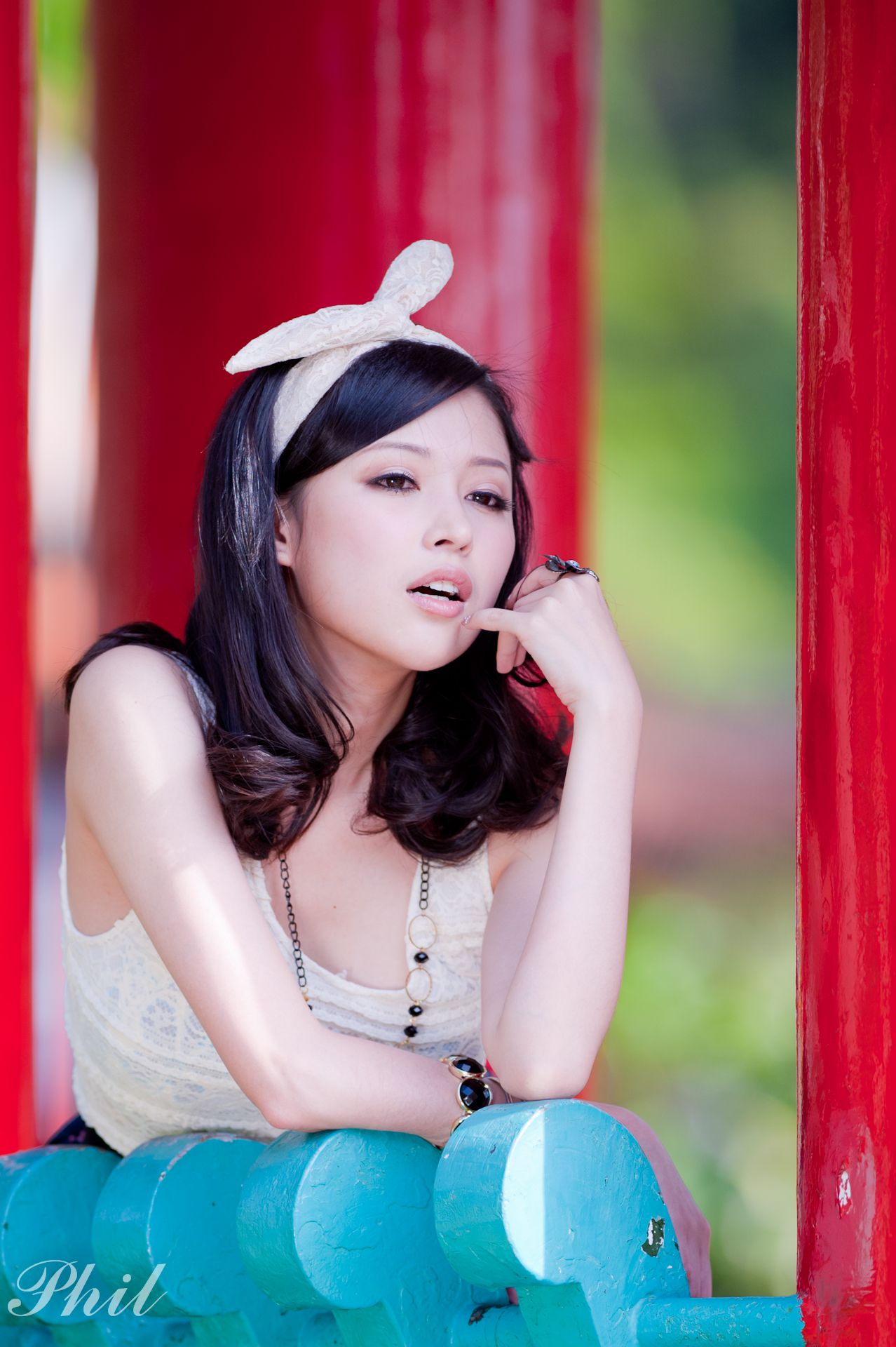 Beautyleg腿模Avy《连衣裙公园外拍》