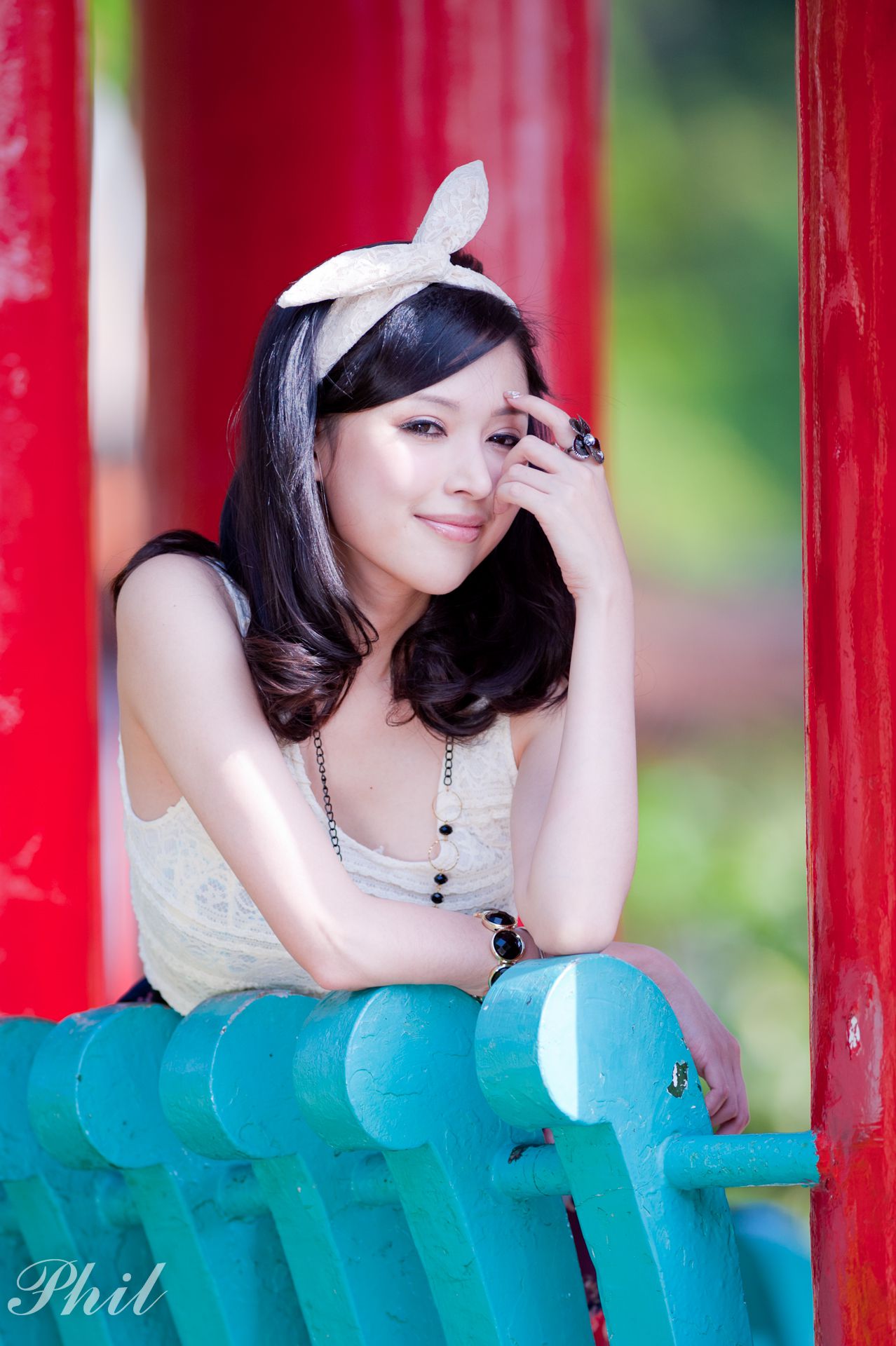 Beautyleg腿模Avy《连衣裙公园外拍》