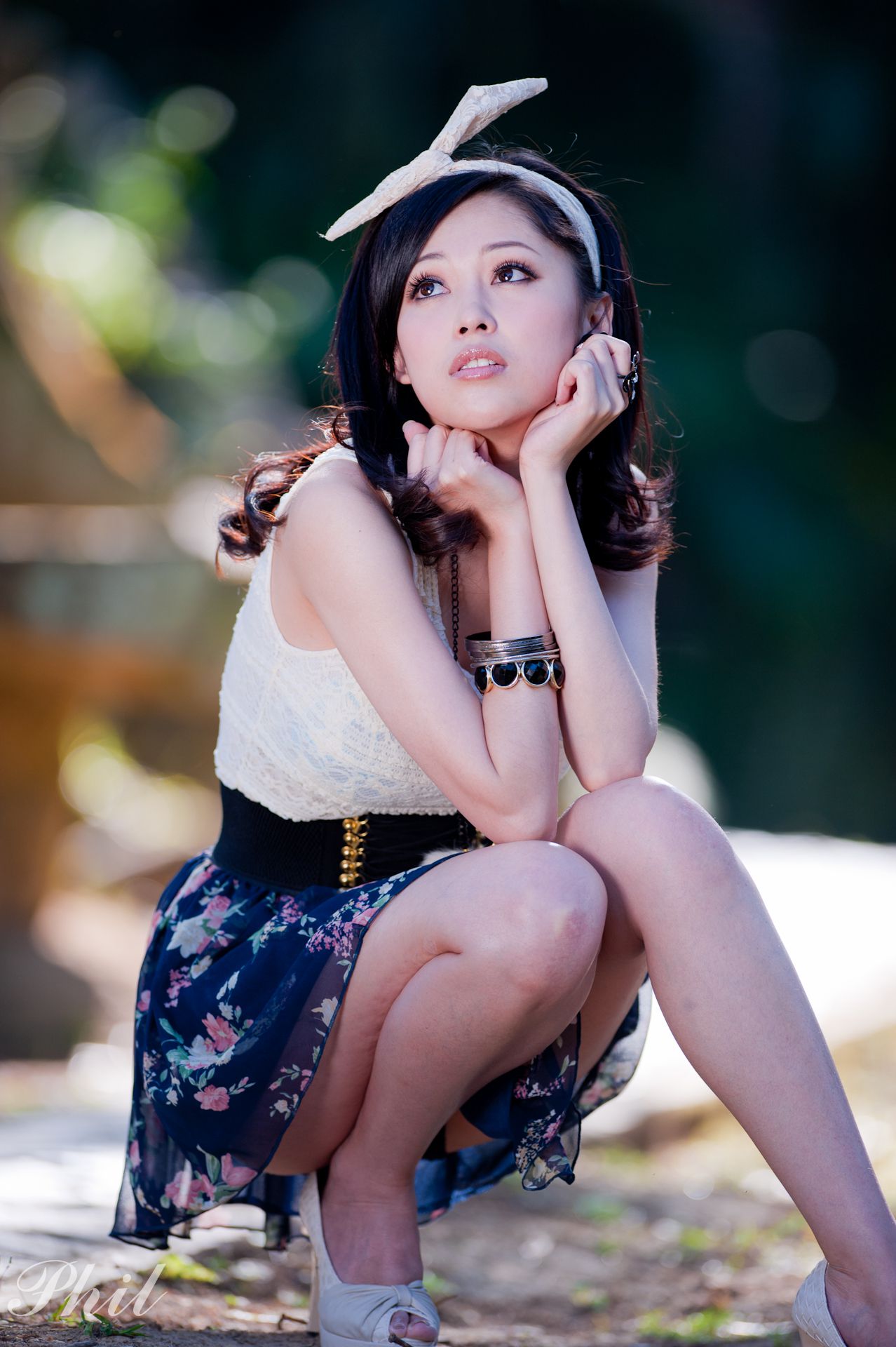Beautyleg腿模Avy《连衣裙公园外拍》