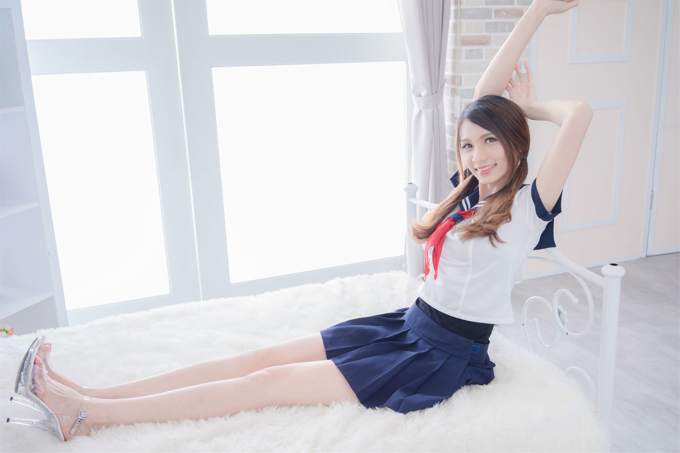台湾正妹Candice蔡译心《清新水手服学妹》