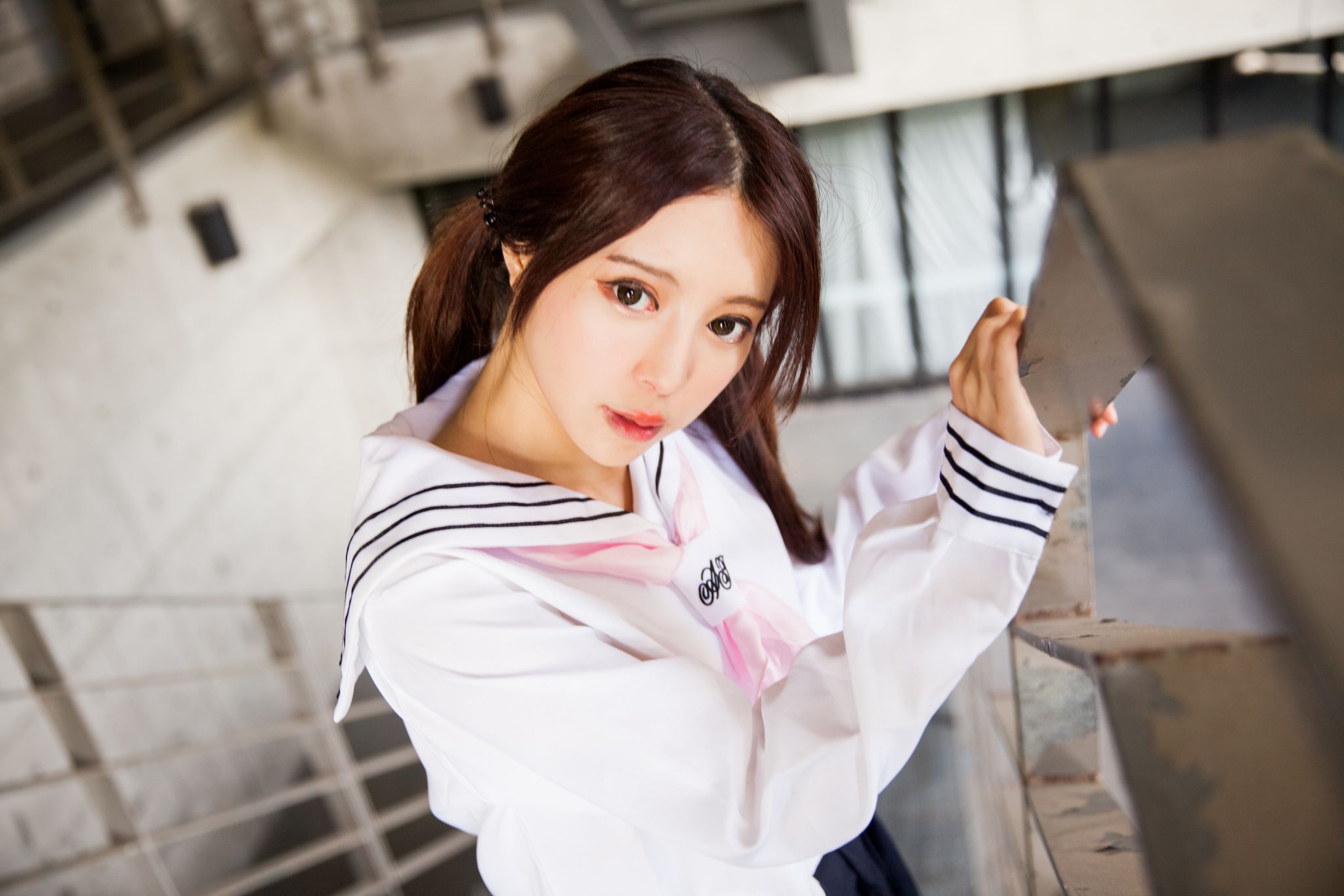 台湾美女张齐郡JULIE《长筒袜校服少女》