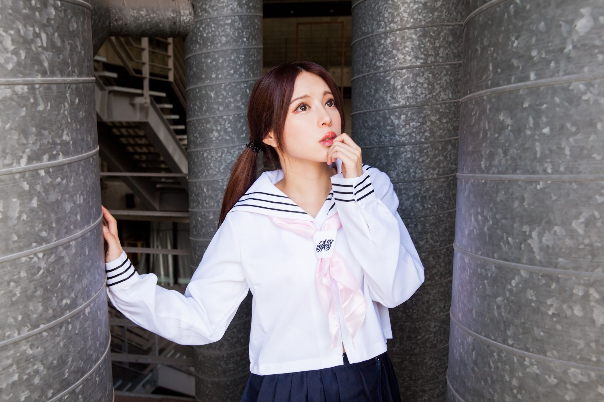 台湾美女张齐郡JULIE《长筒袜校服少女》