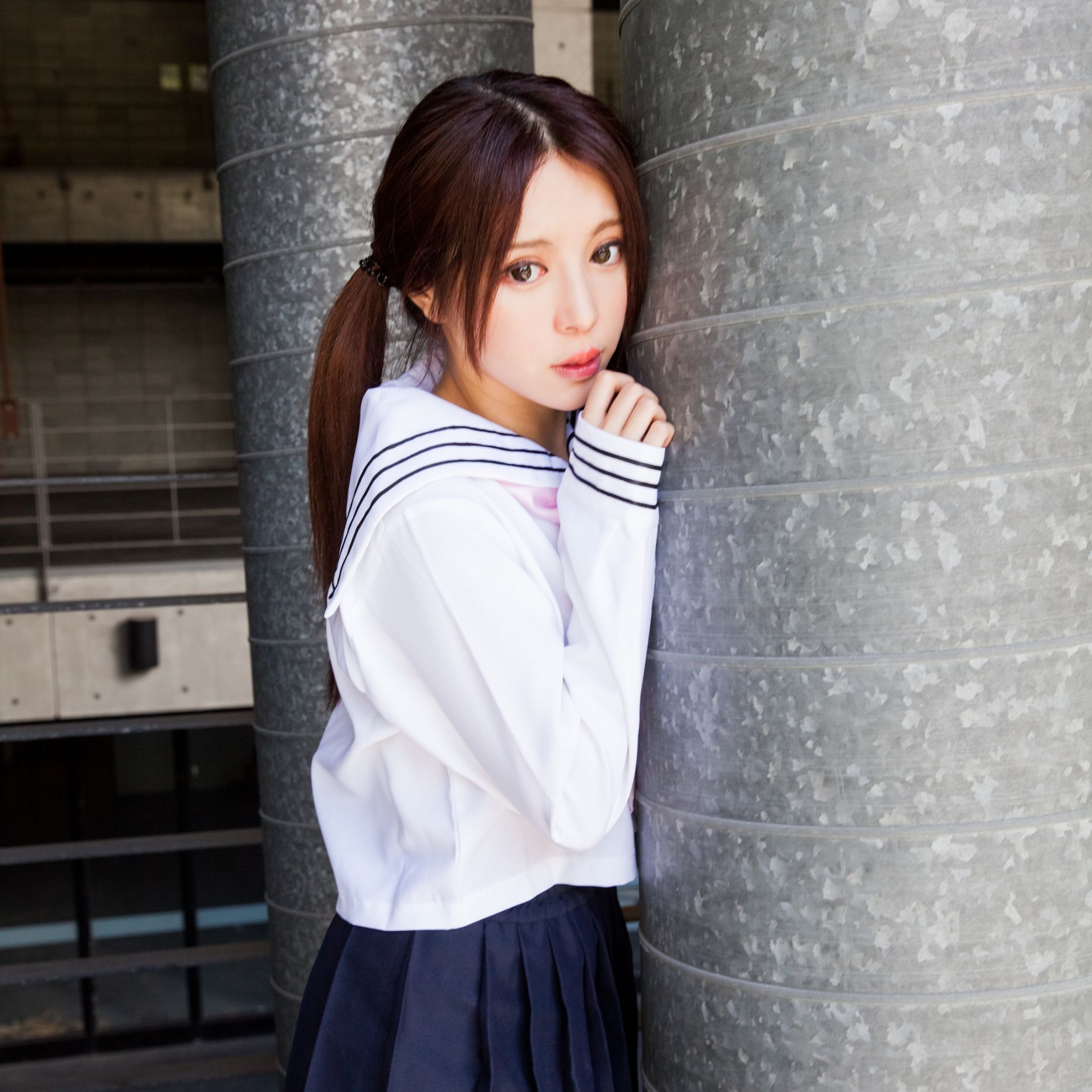 台湾美女张齐郡JULIE《长筒袜校服少女》