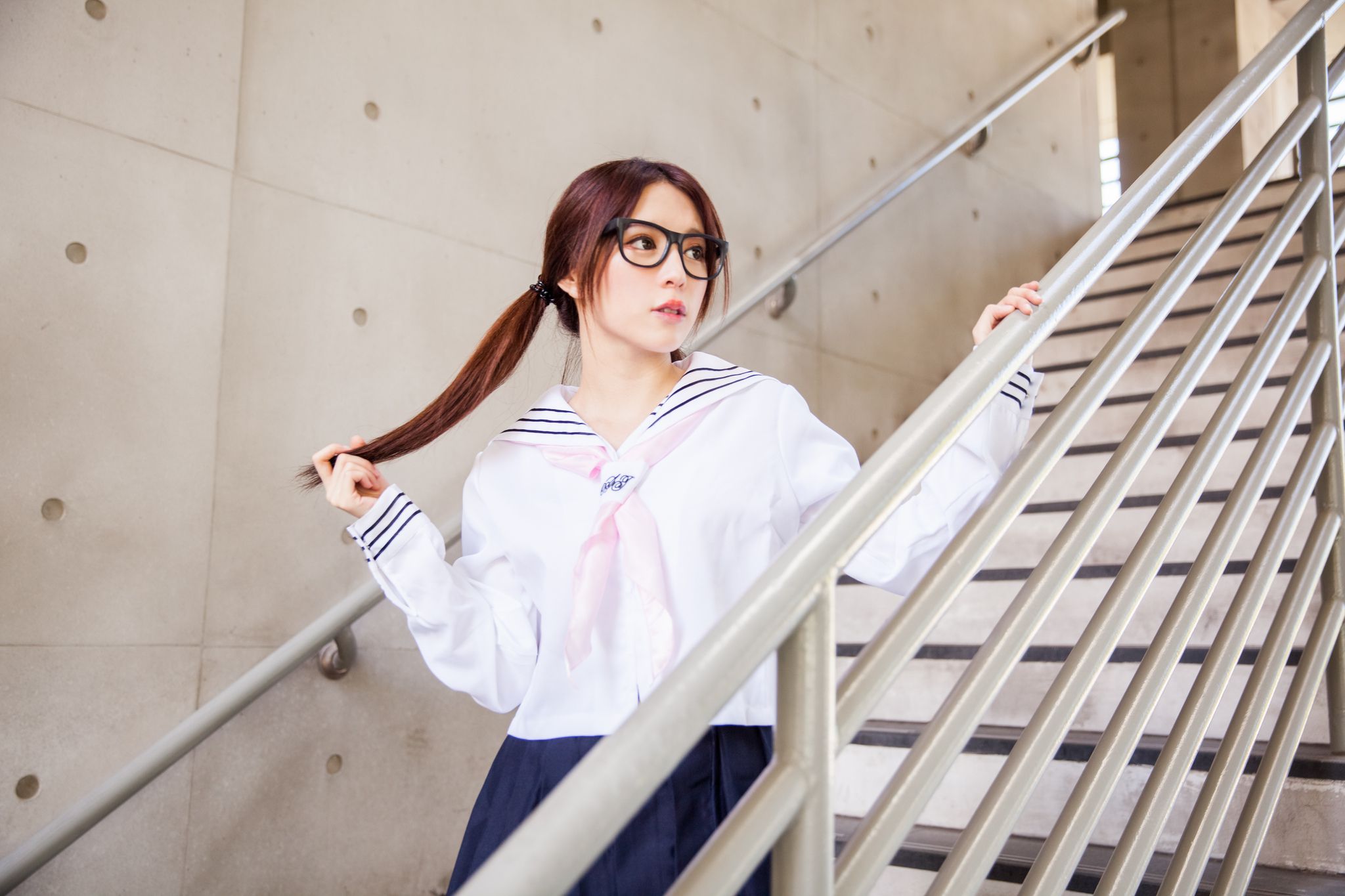 台湾美女张齐郡JULIE《长筒袜校服少女》