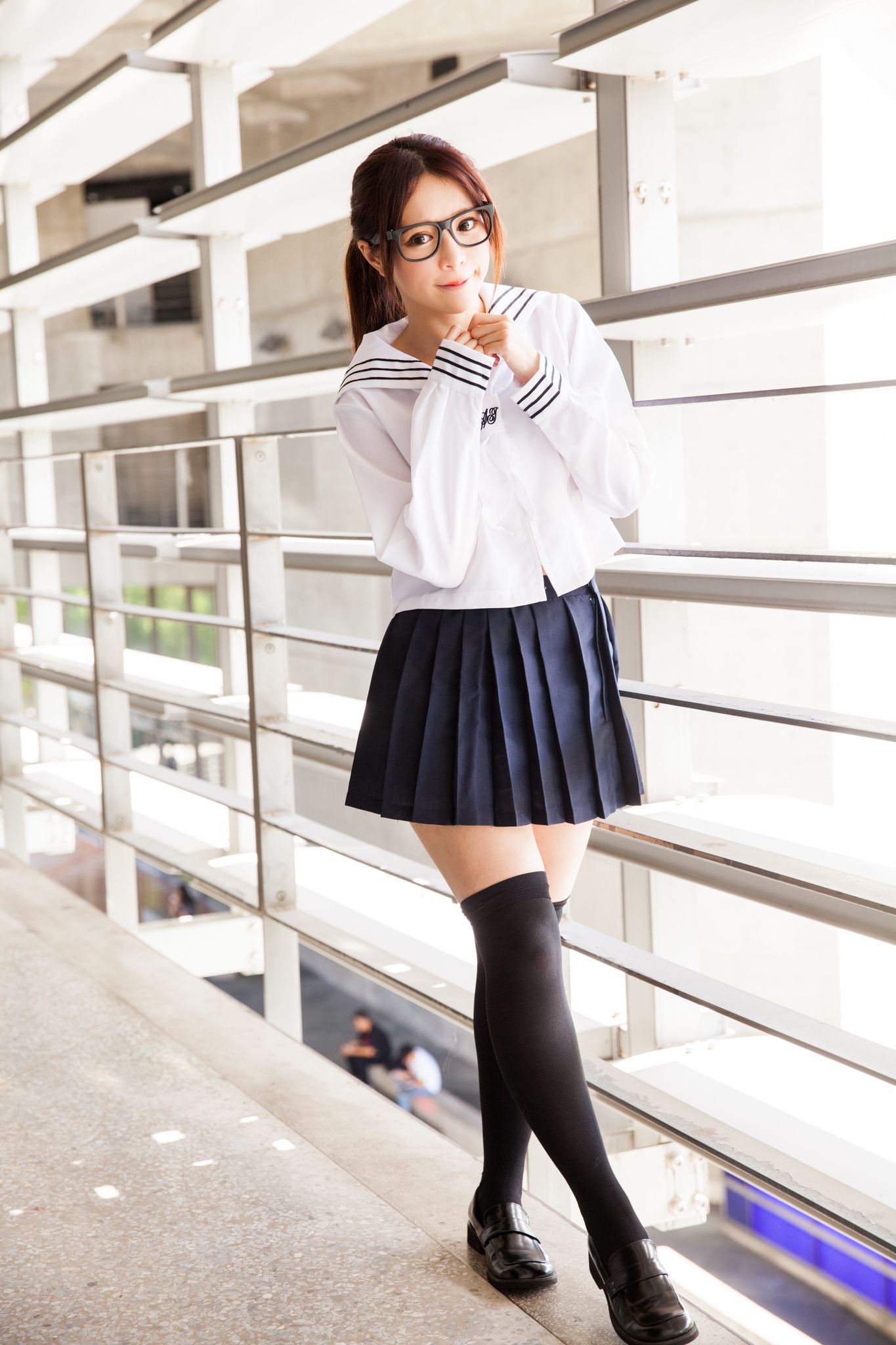 台湾美女张齐郡JULIE《长筒袜校服少女》