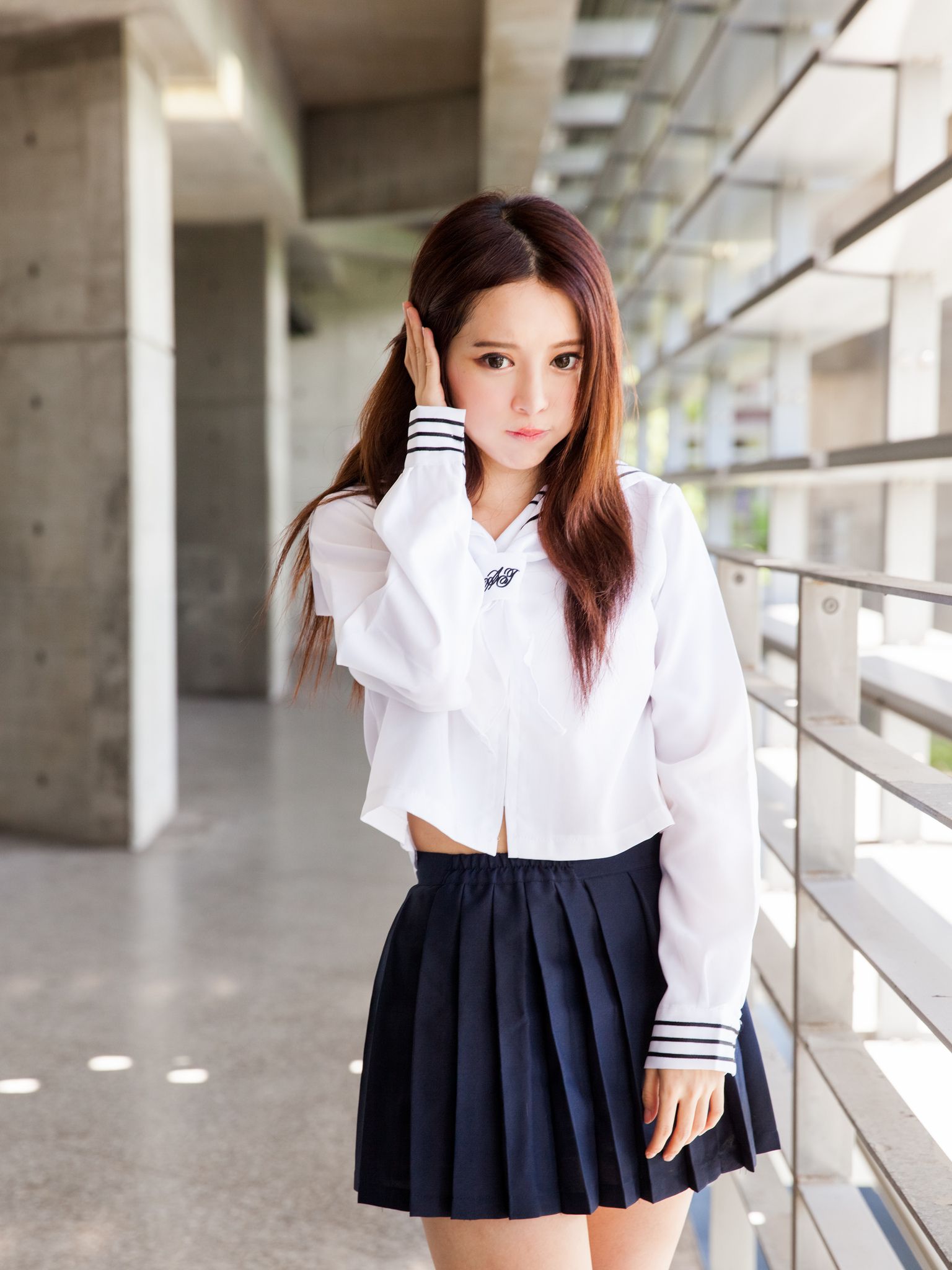 台湾美女张齐郡JULIE《长筒袜校服少女》