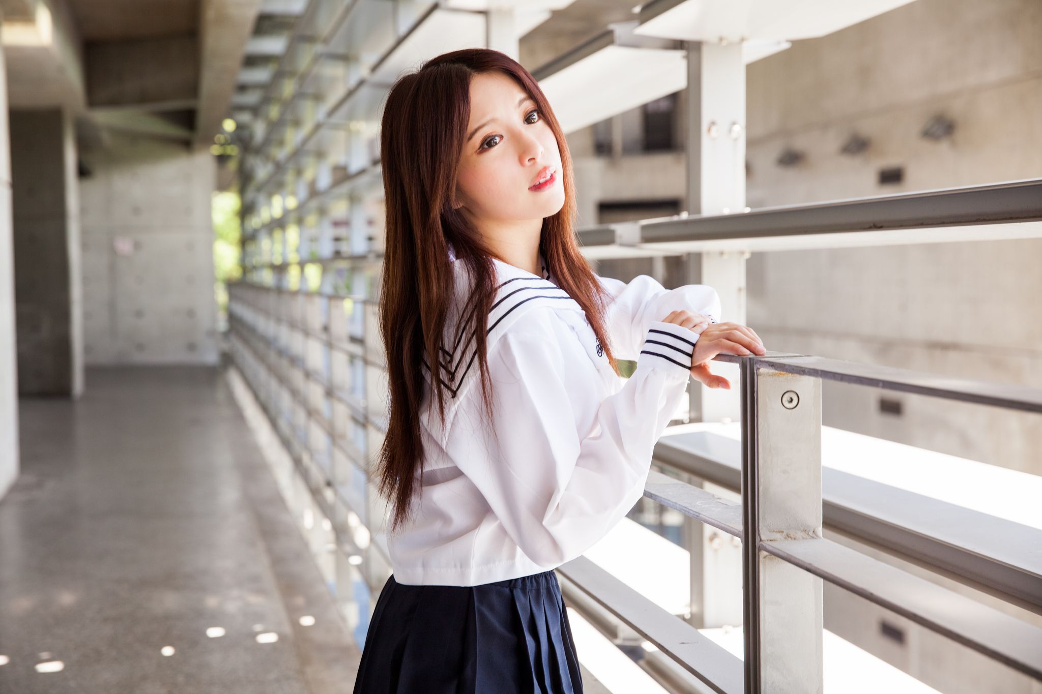 台湾美女张齐郡JULIE《长筒袜校服少女》