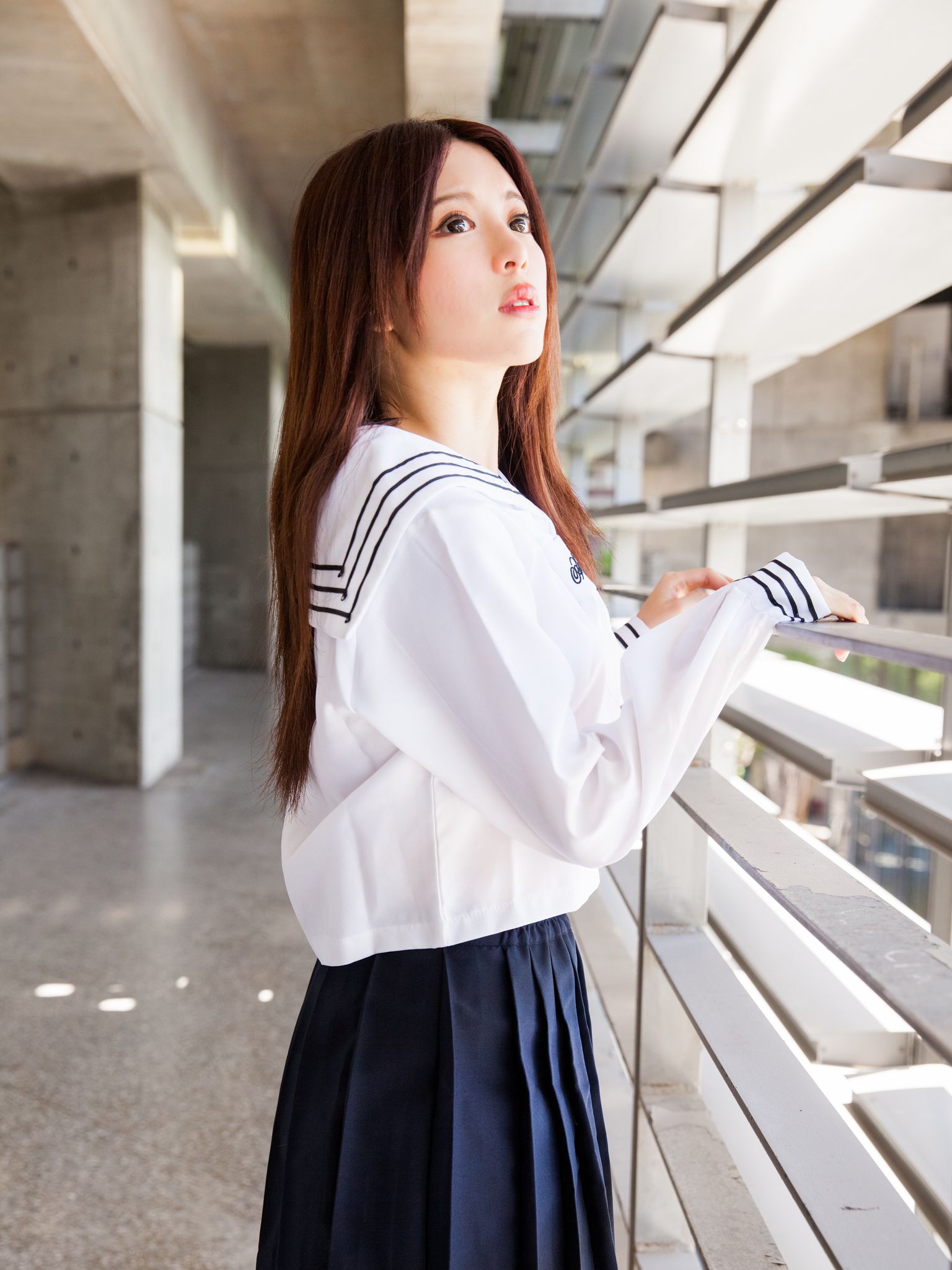 台湾美女张齐郡JULIE《长筒袜校服少女》