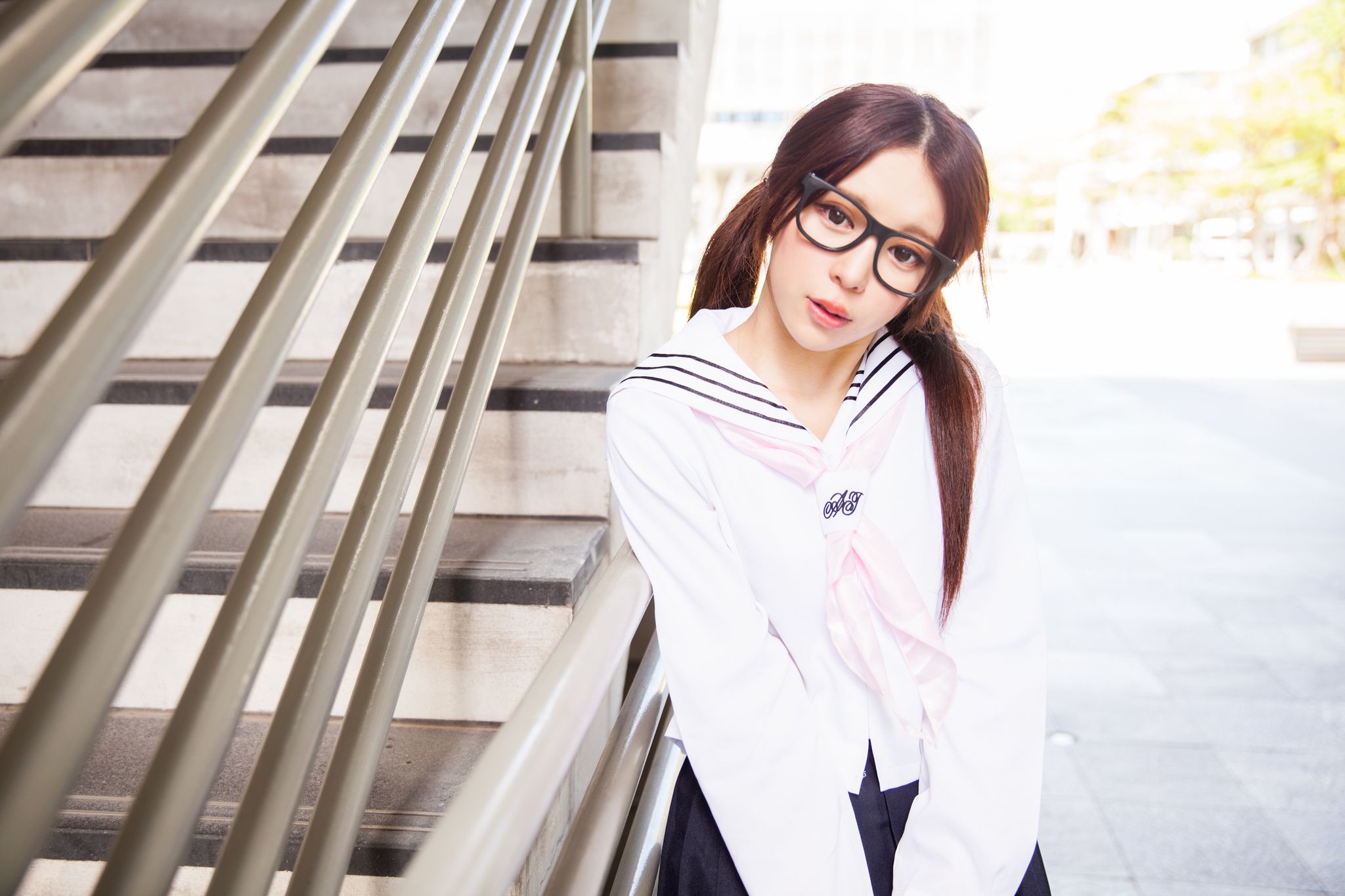 台湾美女张齐郡JULIE《长筒袜校服少女》