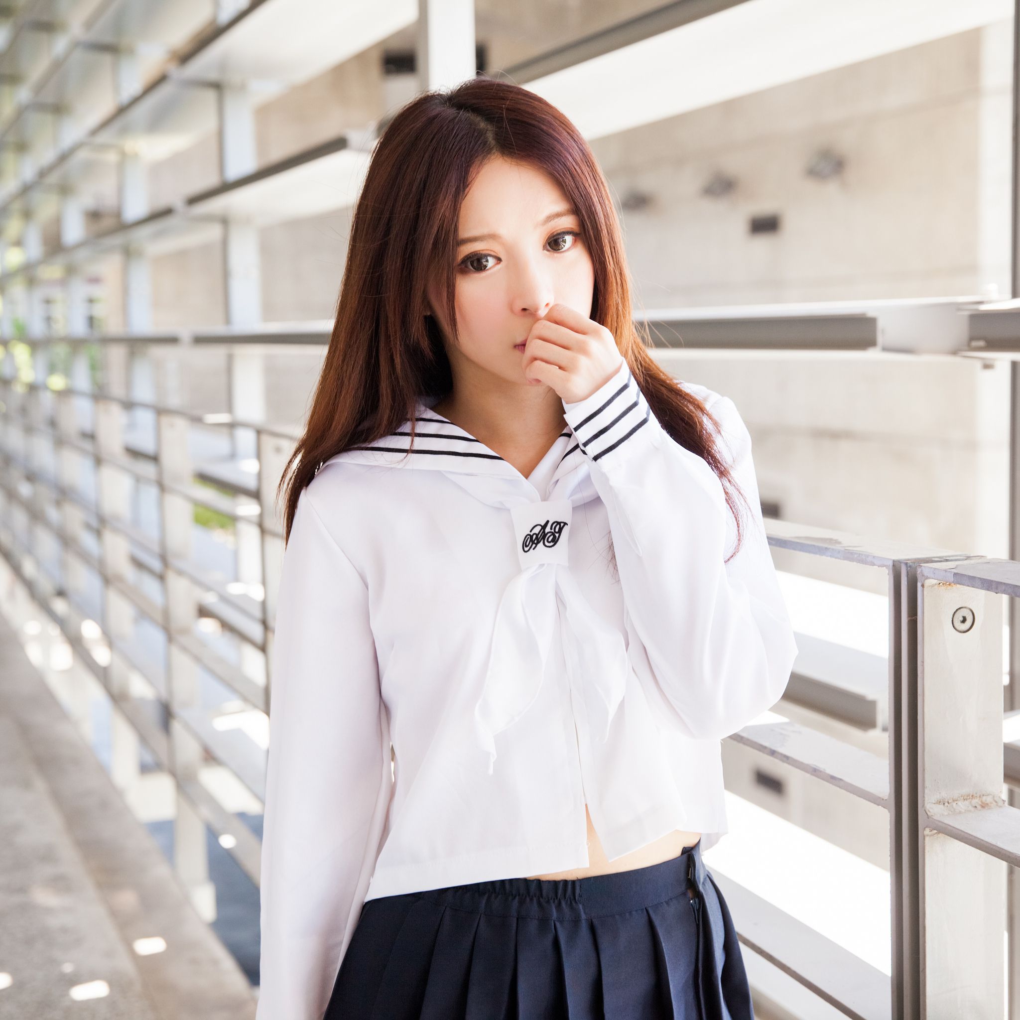 台湾美女张齐郡JULIE《长筒袜校服少女》