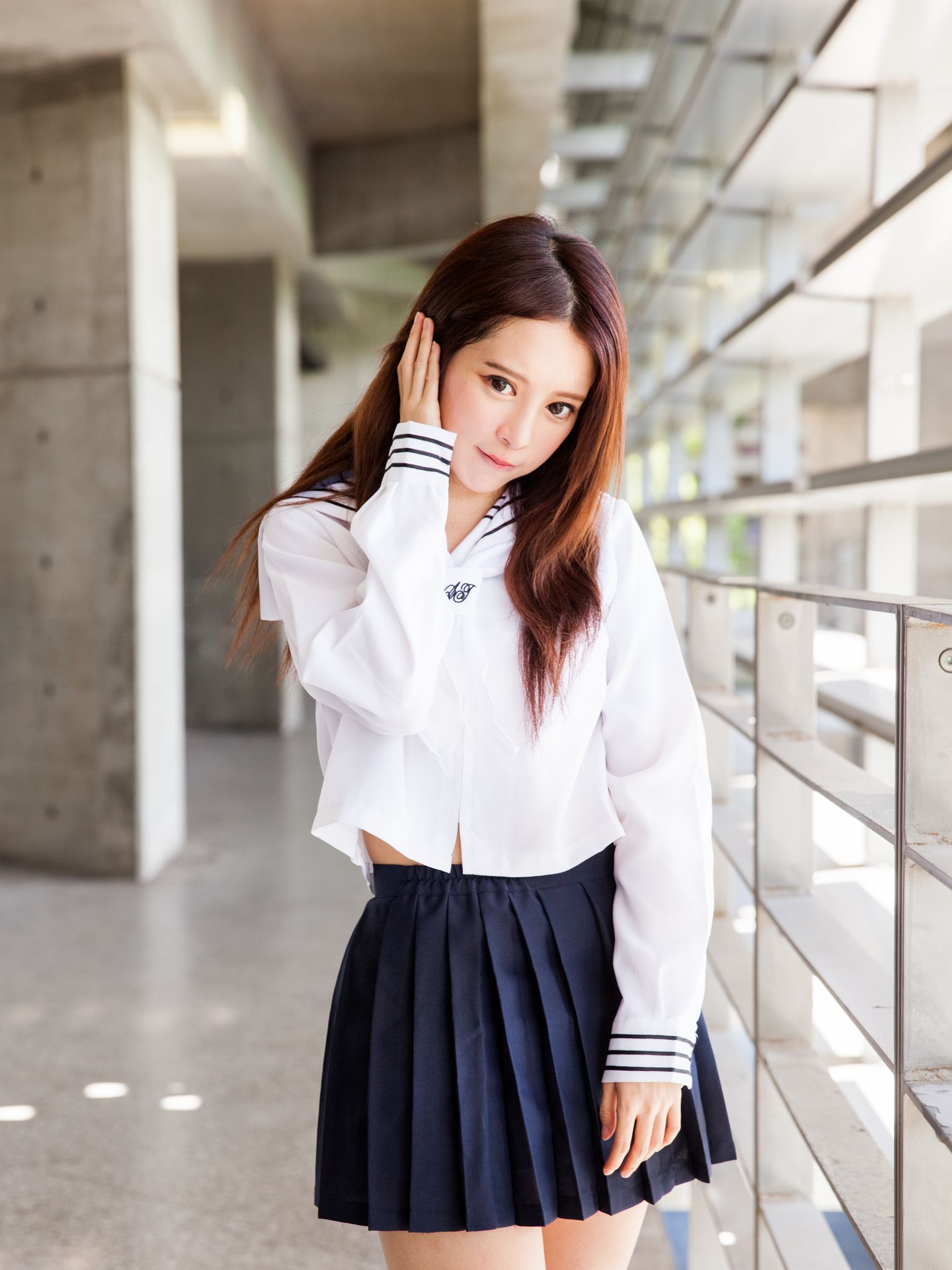 台湾美女张齐郡JULIE《长筒袜校服少女》