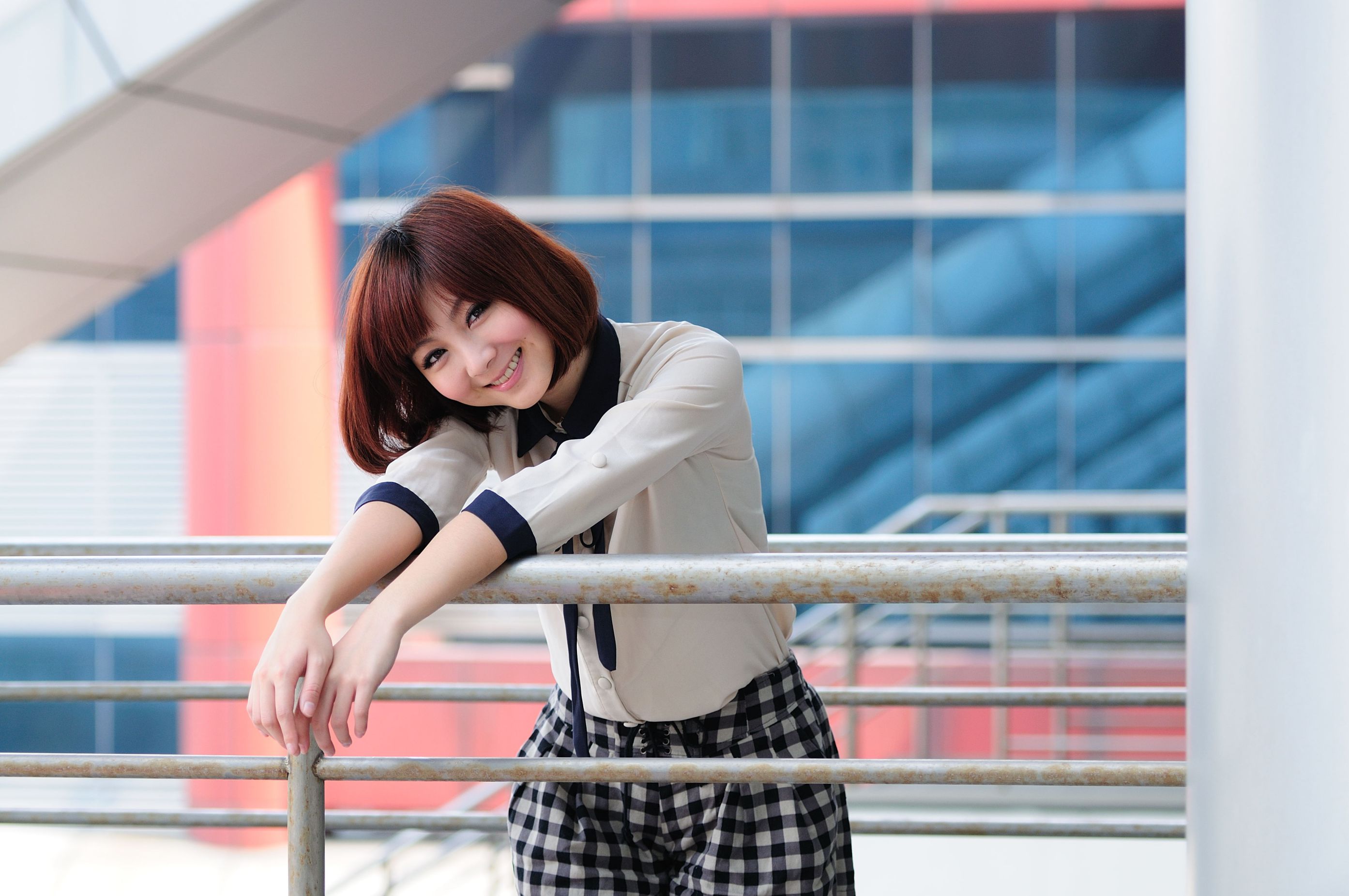 短发美女小猪patty《2组小清新街拍》