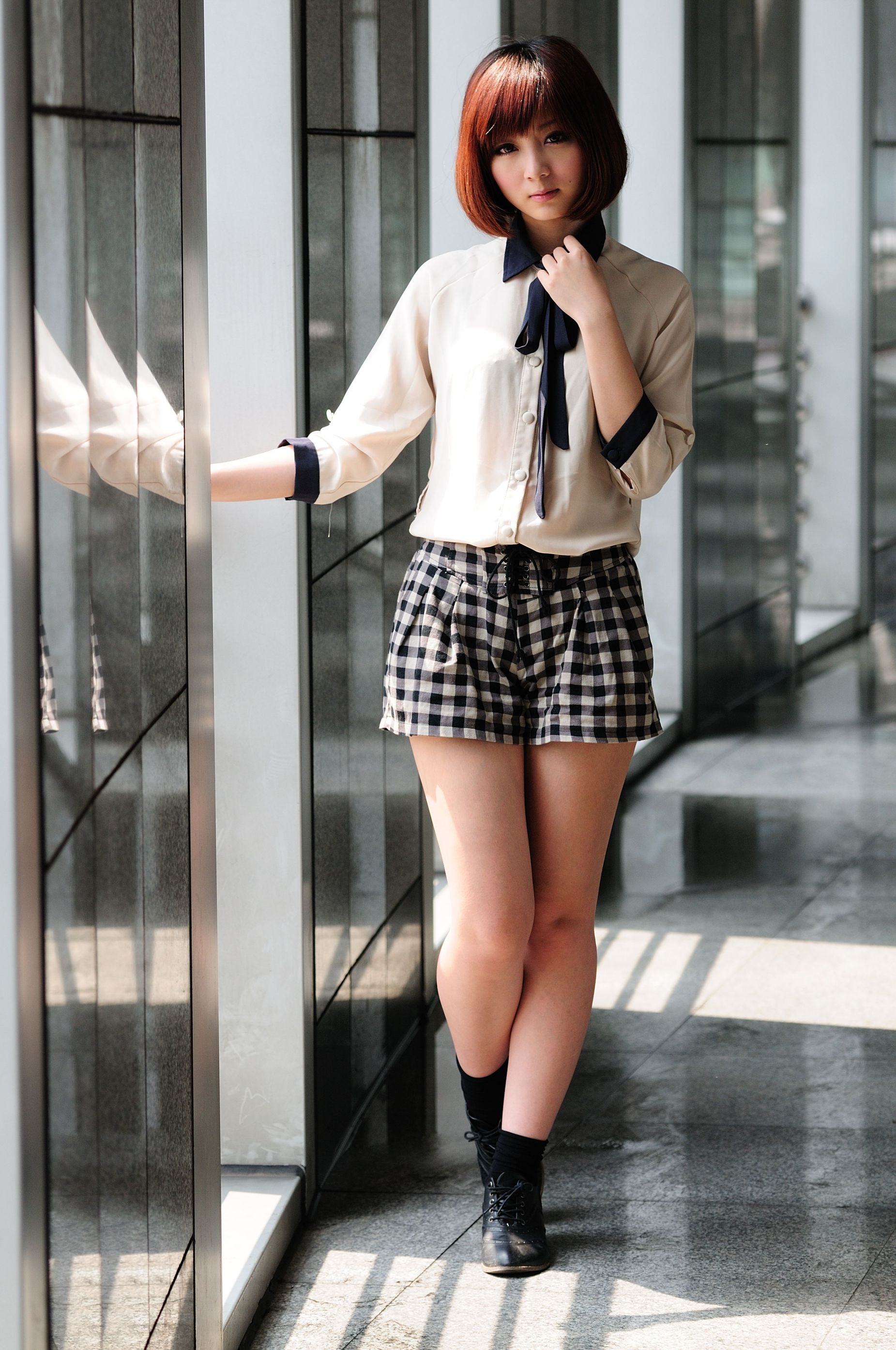 短发美女小猪patty《2组小清新街拍》