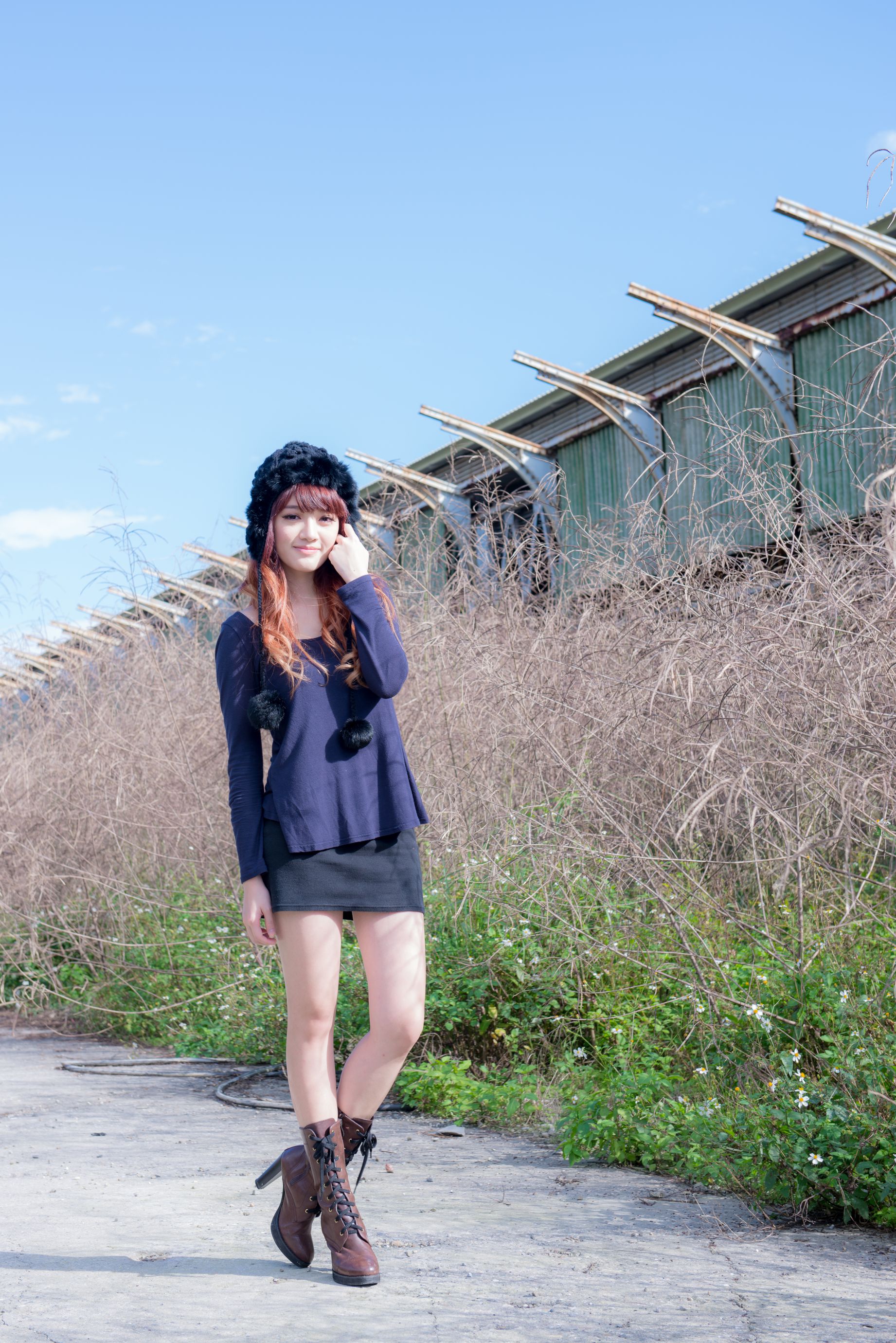 台湾正妹林岗怡Didy《废墟车站唯美外拍》