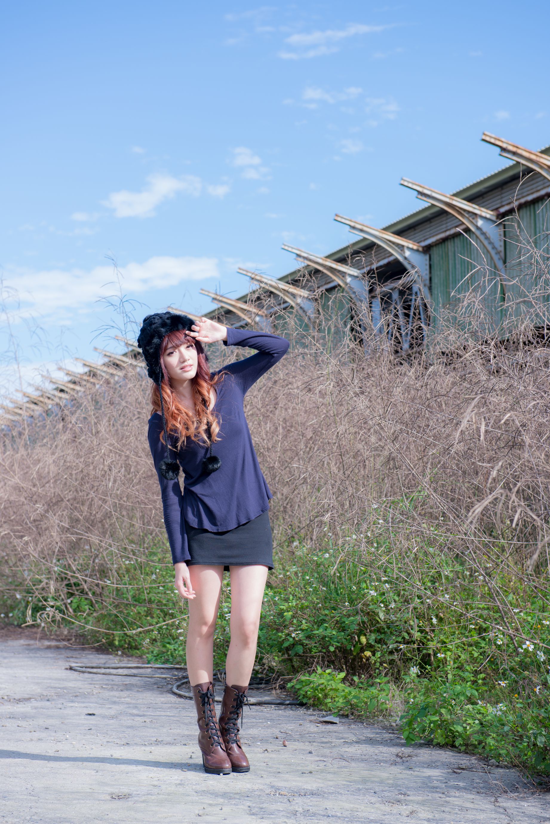 台湾正妹林岗怡Didy《废墟车站唯美外拍》
