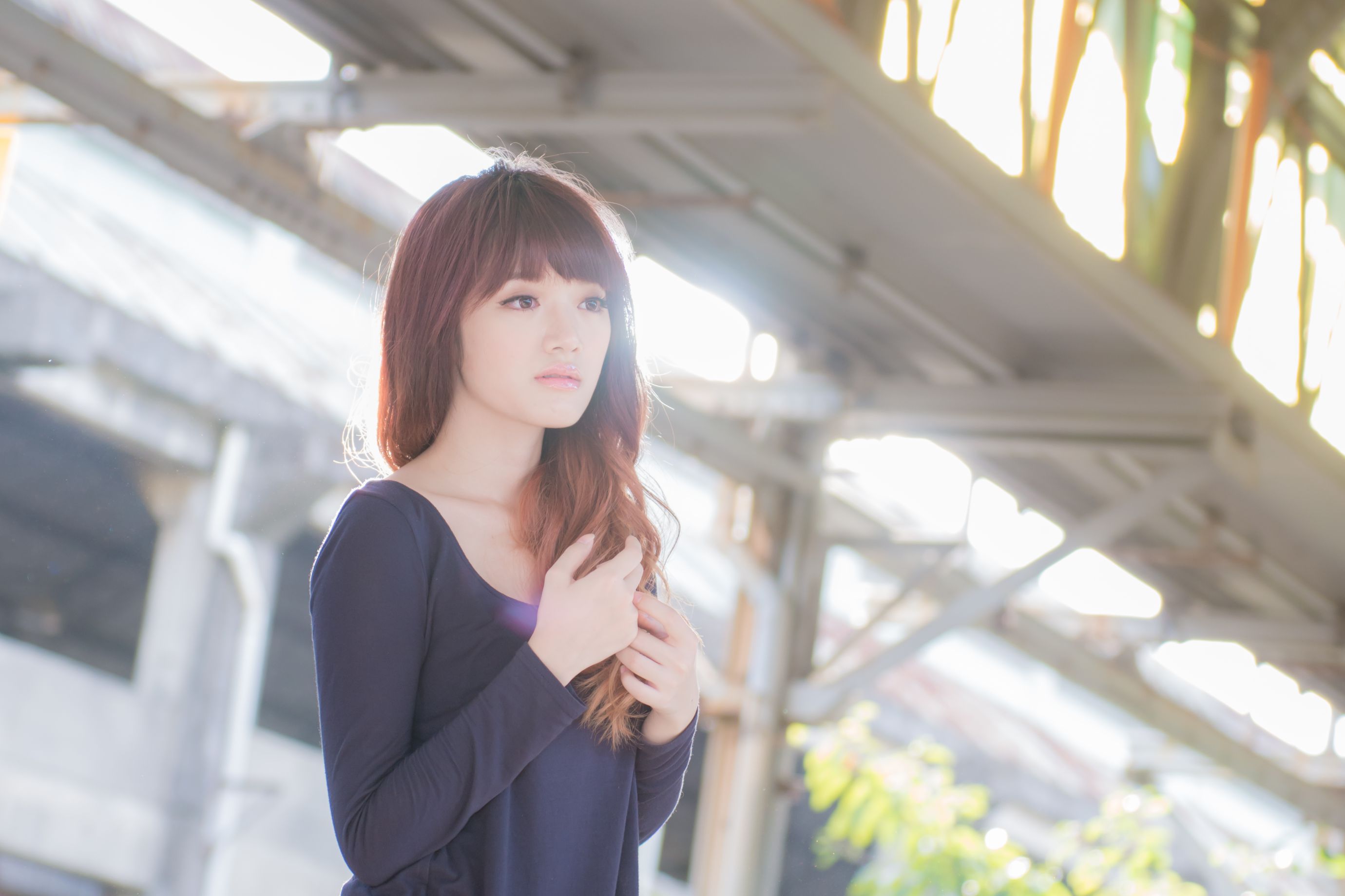 台湾正妹林岗怡Didy《废墟车站唯美外拍》