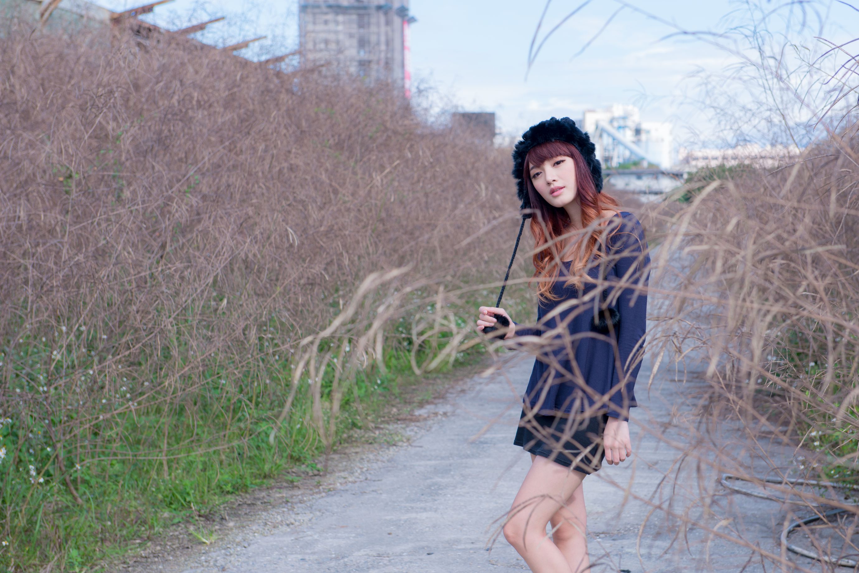 台湾正妹林岗怡Didy《废墟车站唯美外拍》