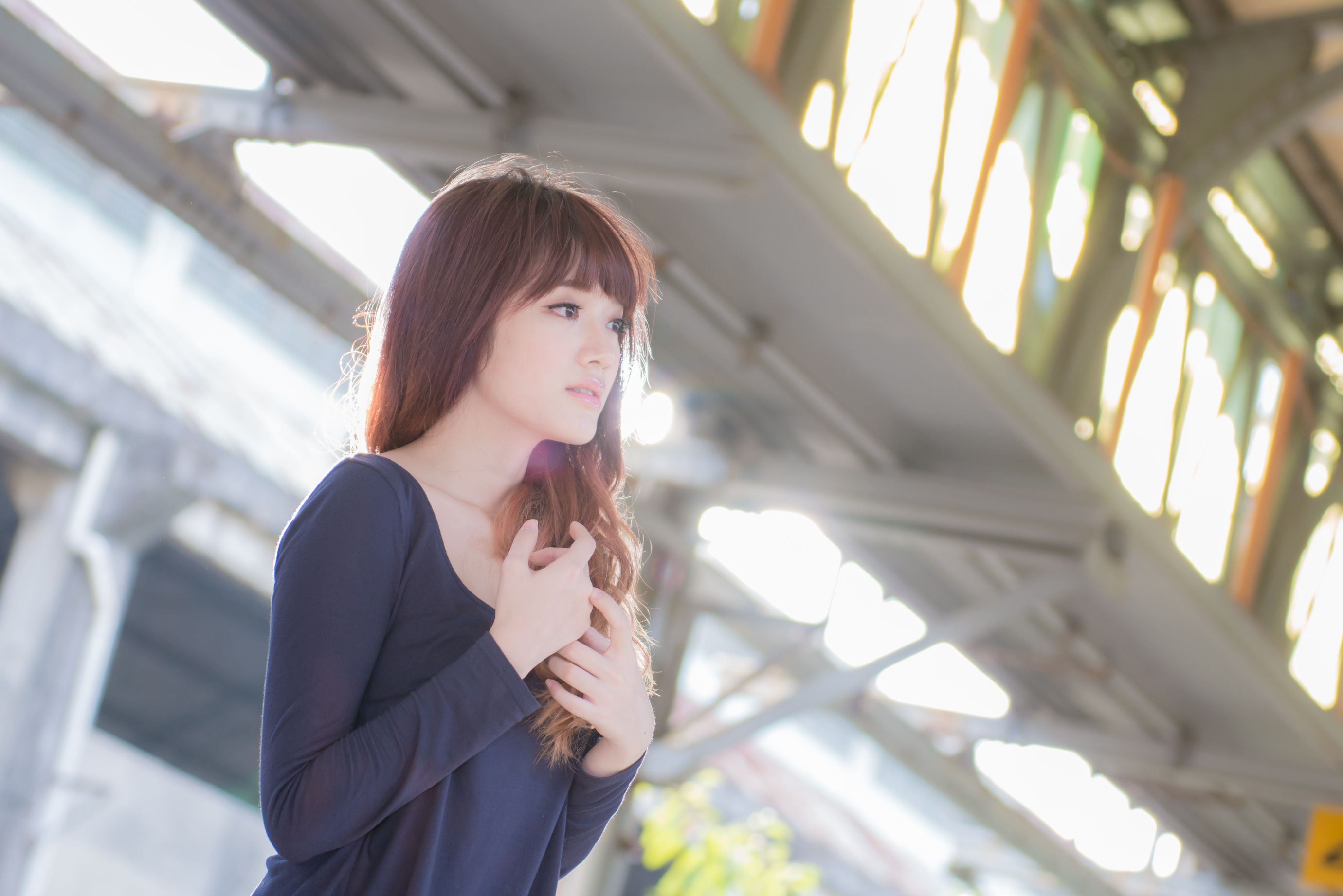 台湾正妹林岗怡Didy《废墟车站唯美外拍》