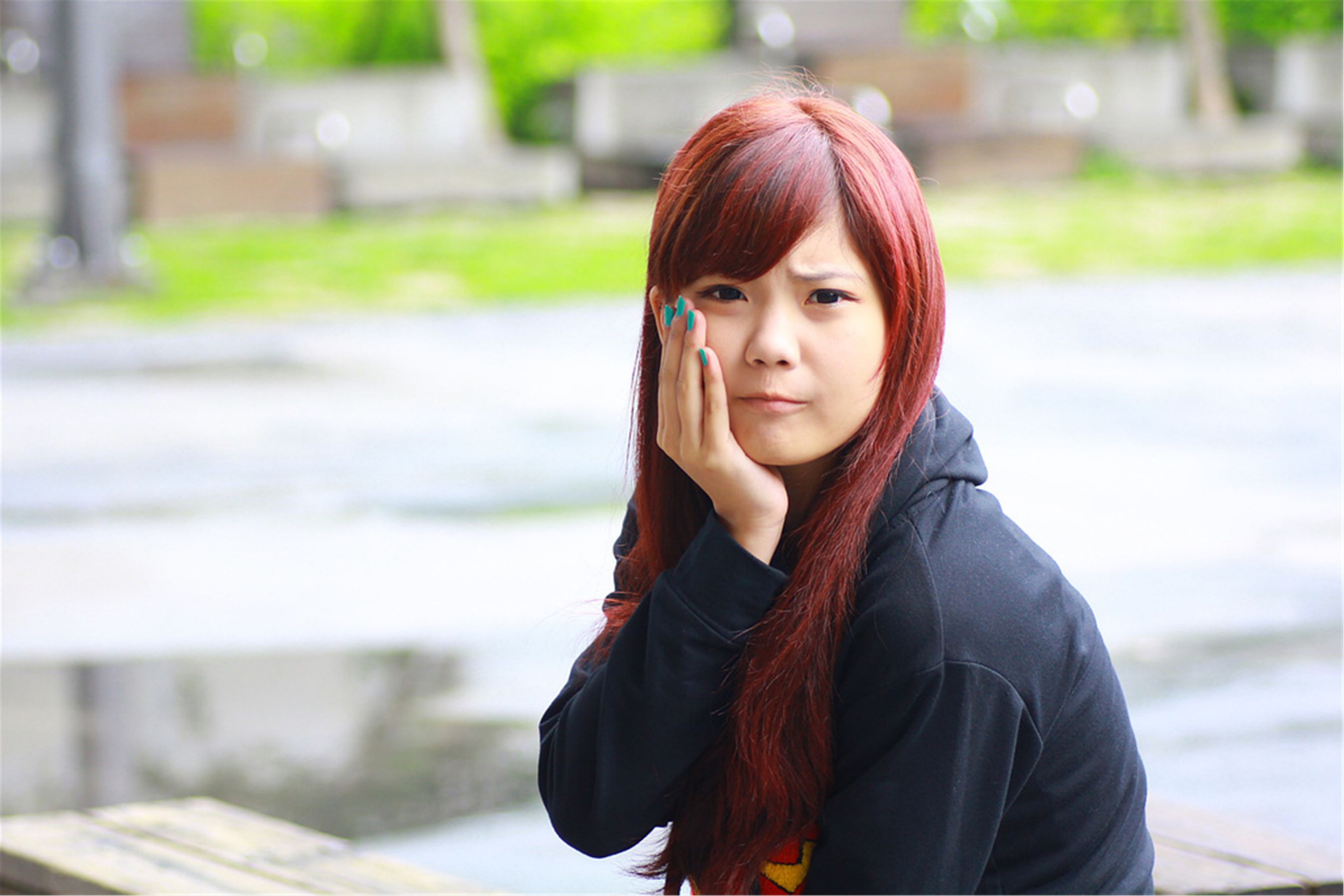 台湾美少女小静《電影公園外拍》
