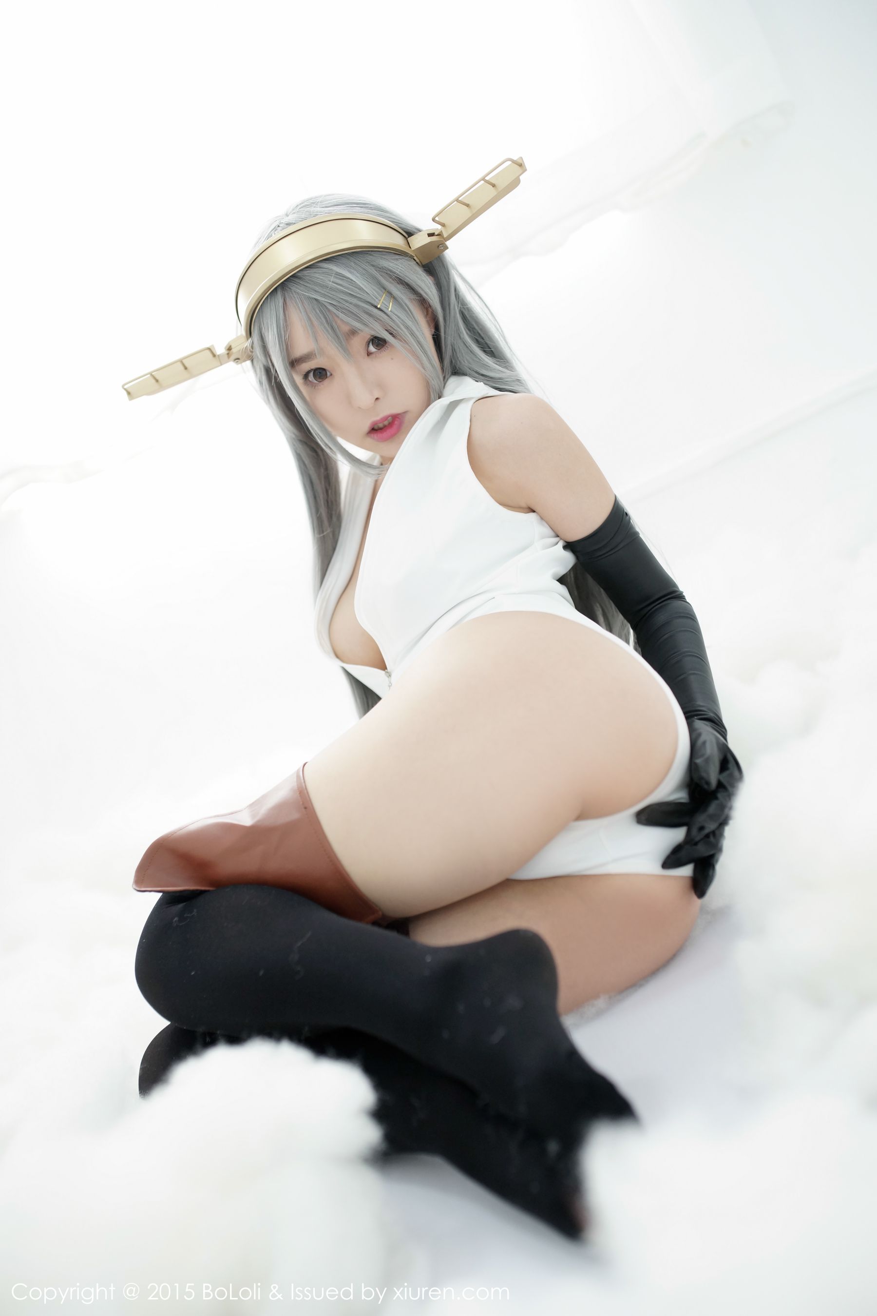 柳侑绮Sevenbaby《舰娘collection》榛名COS(开胸泳衣版)  [BoLoli波萝社] Vol.034 写真集