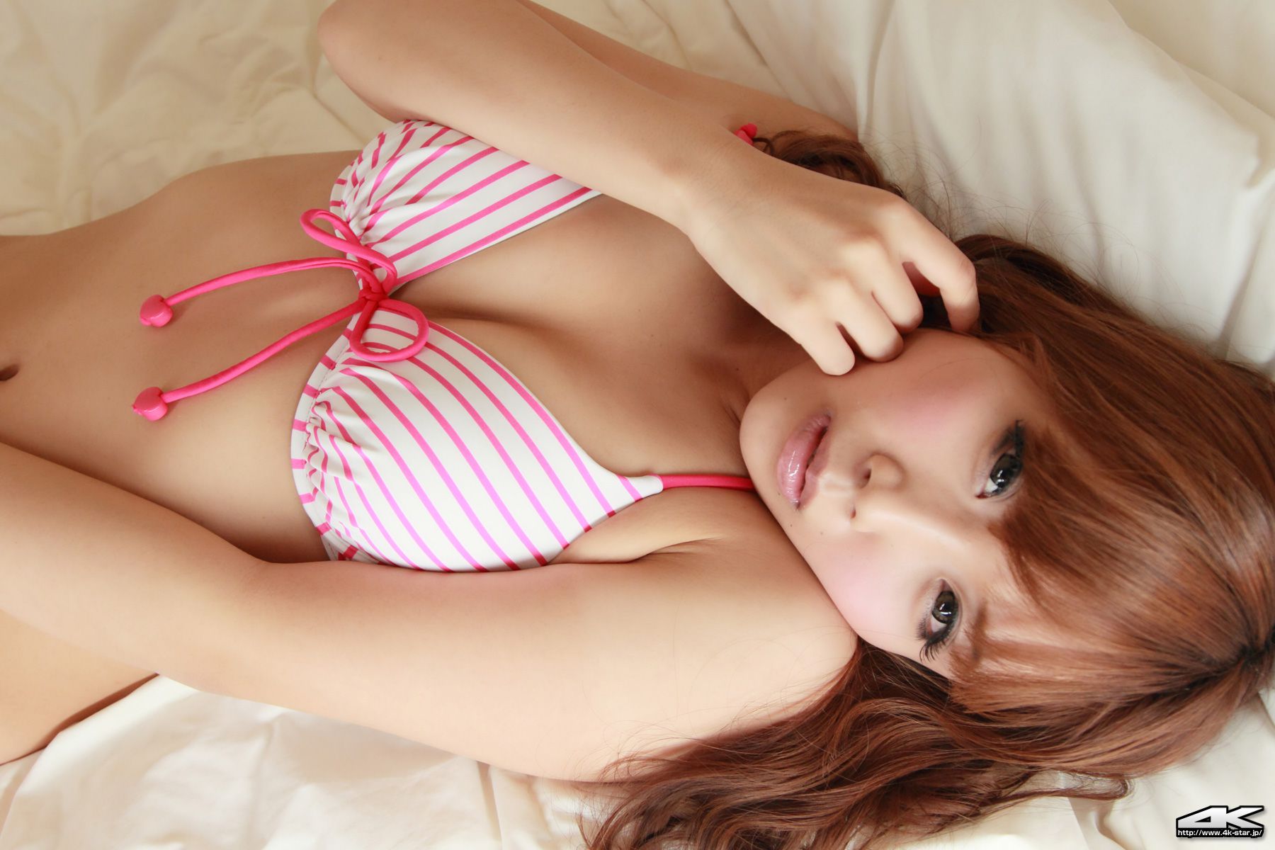 [4K-STAR] NO.00003 如月くるみ 粉色泳装 Swim Suits