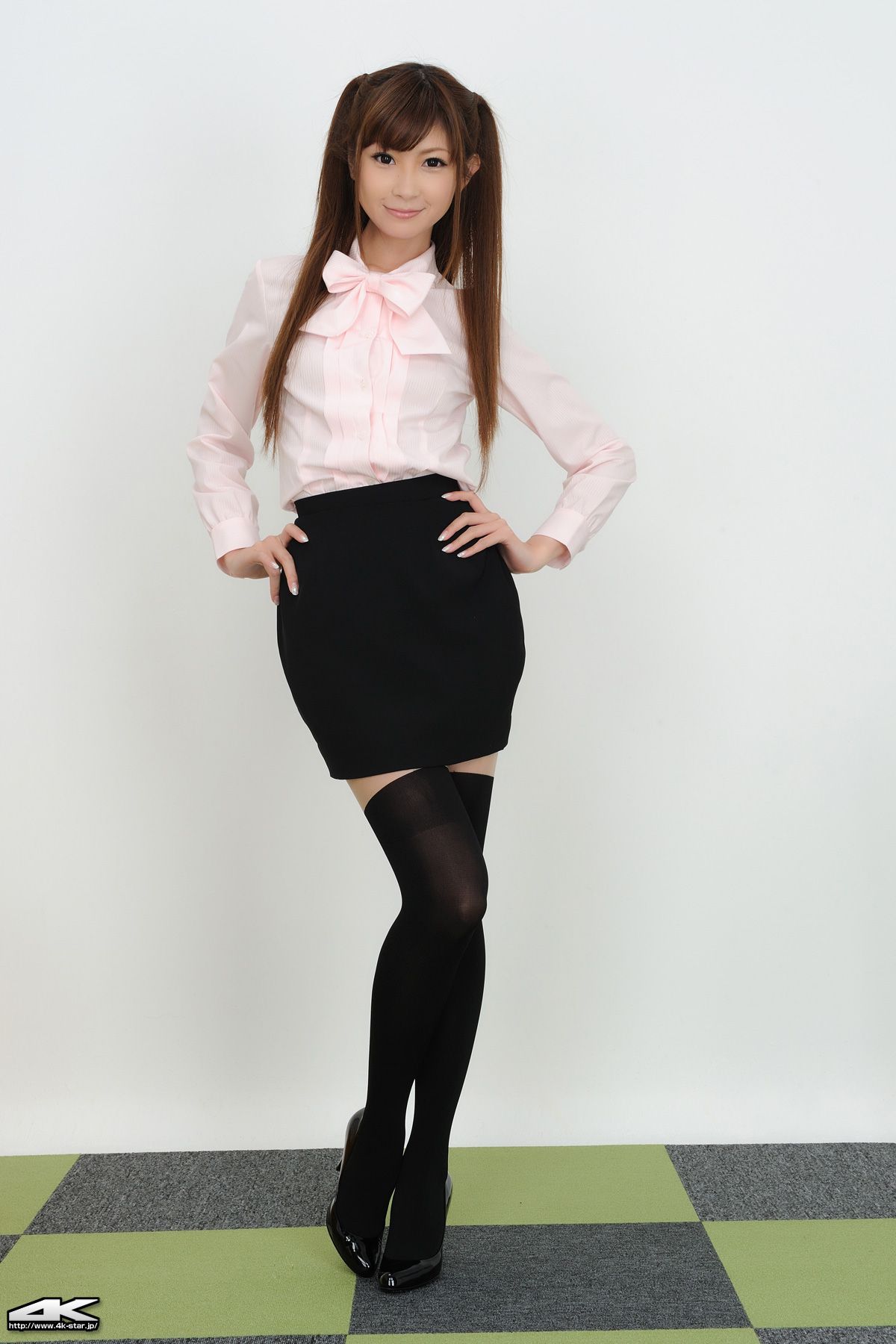 [4K-STAR] NO.00014 佐崎愛里 Office Lady 黑丝长筒袜