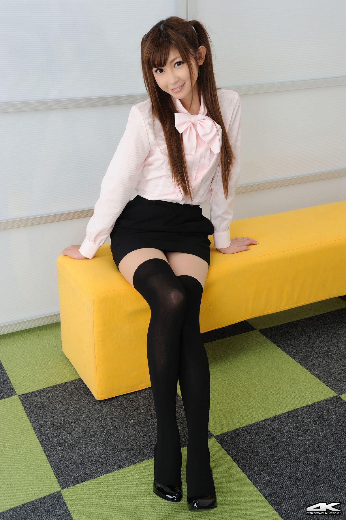 [4K-STAR] NO.00014 佐崎愛里 Office Lady 黑丝长筒袜
