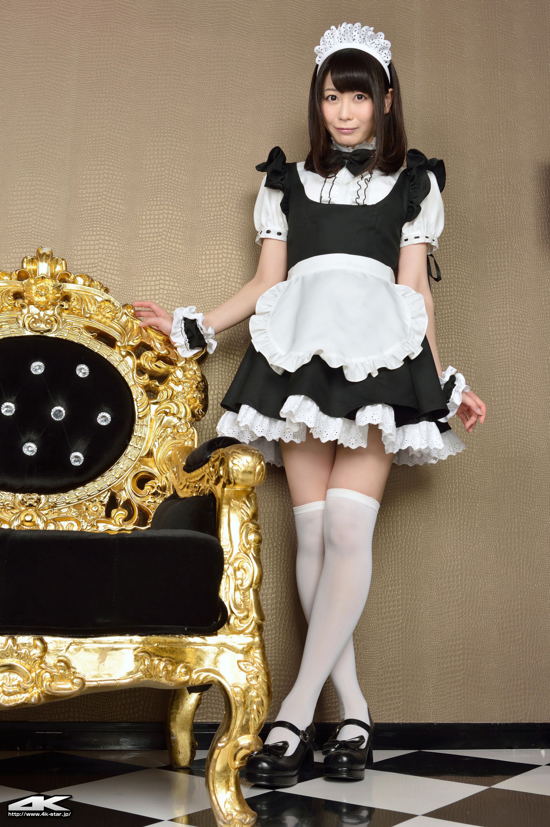 [4K-STAR] NO.00184 桜のどか Maid Costume 白丝女仆
