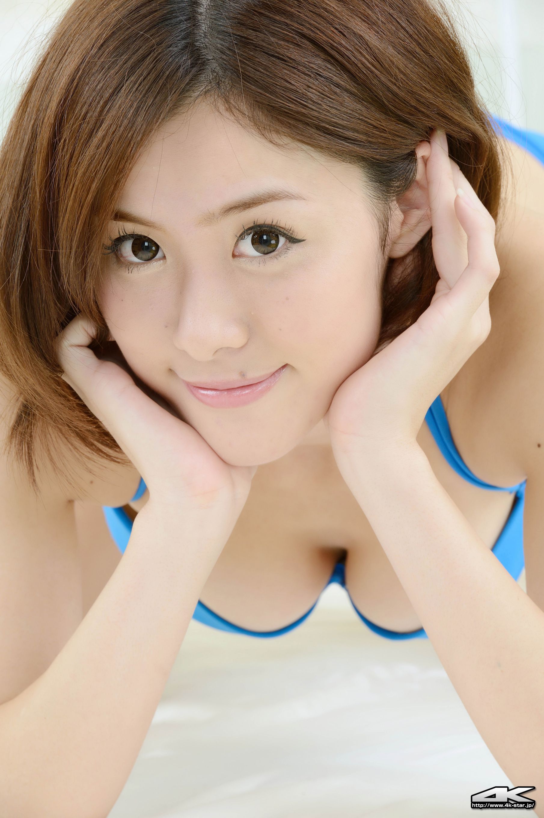 [4K-STAR] NO.00232 なぎさりん Swim Suits 蓝色泳装