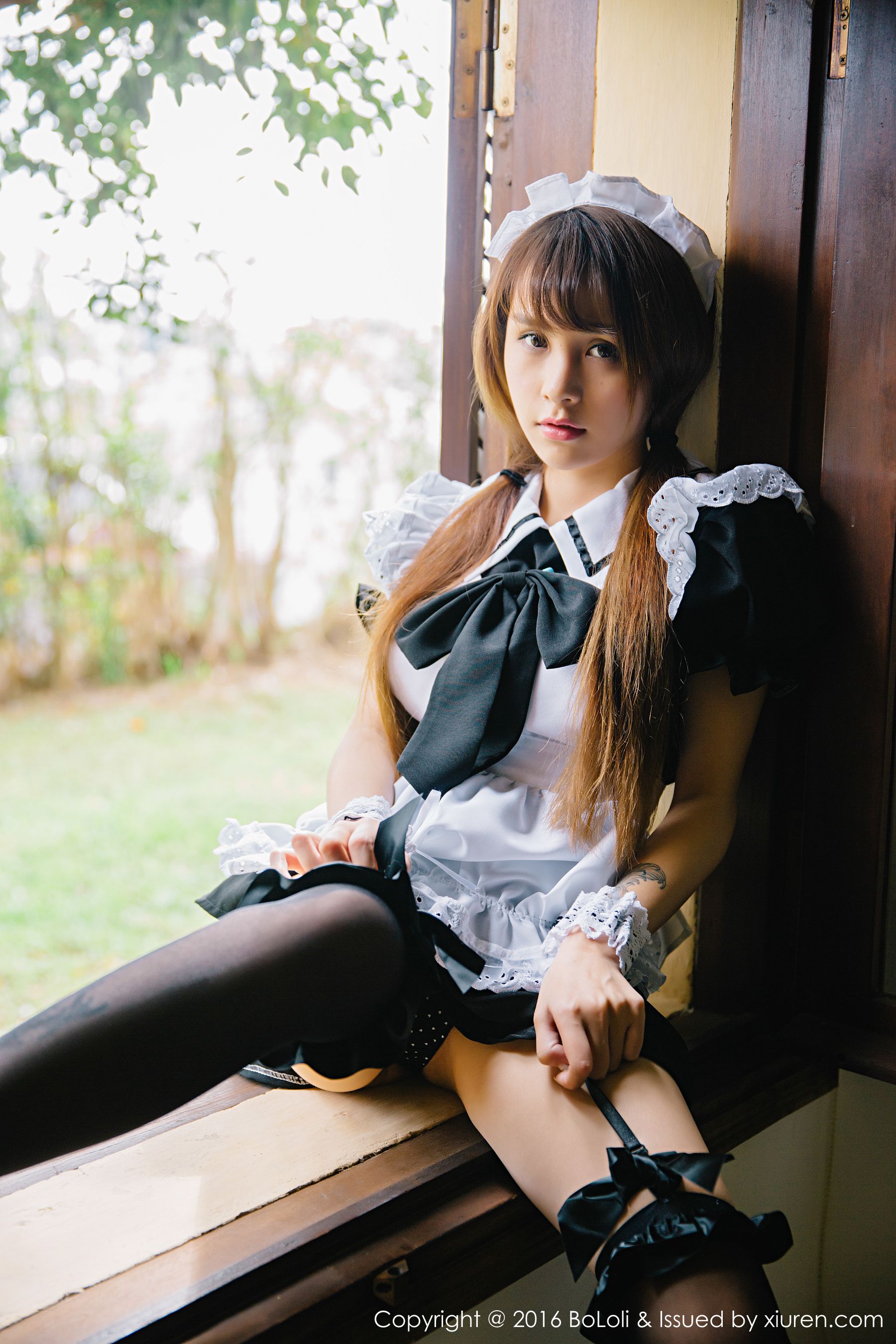 夏美酱《越南大叻旅拍》女仆装+死库水 [BoLoli波萝社] Vol.084 写真集