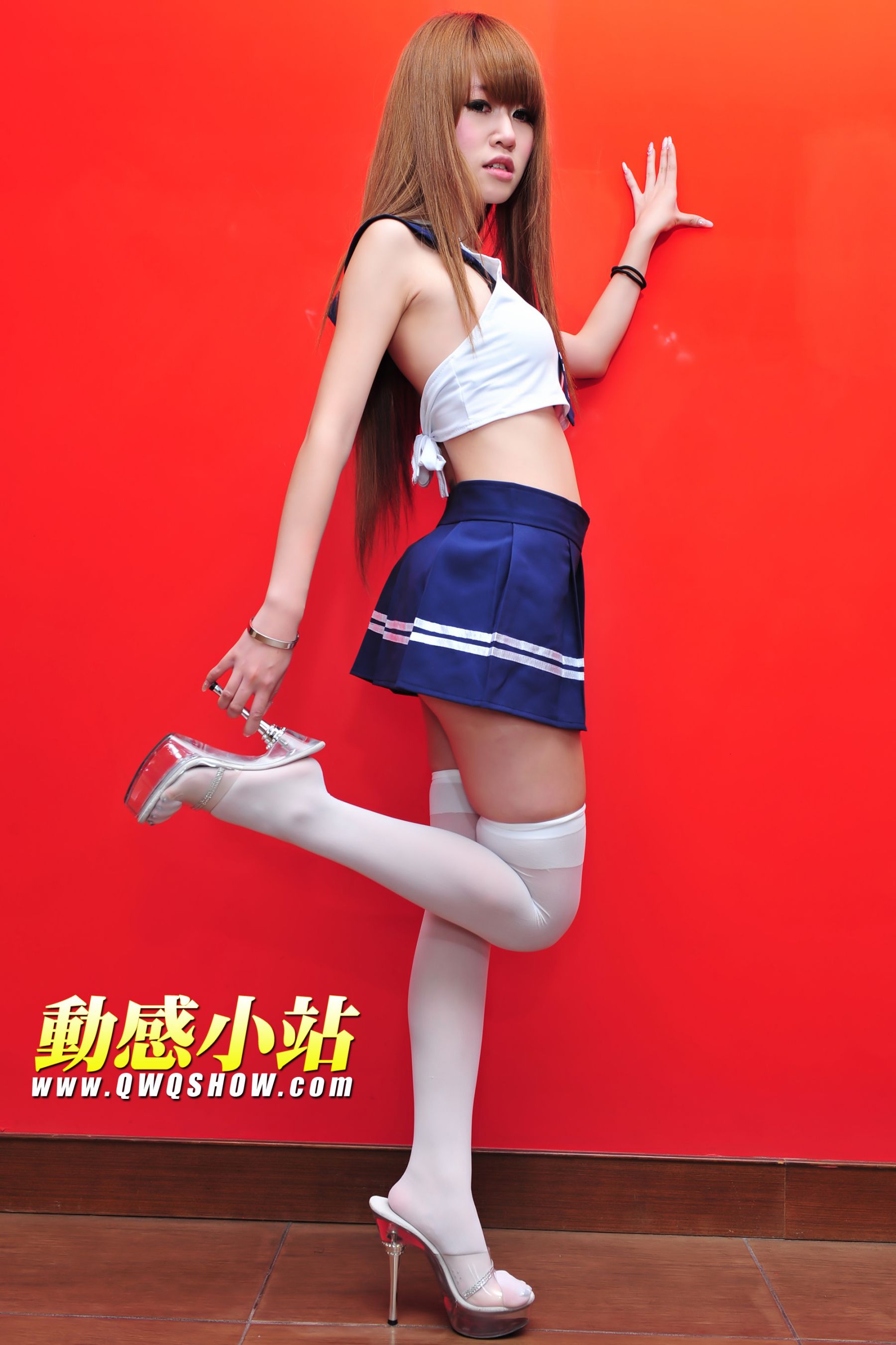 动感之星 丁丁《白丝校服妹子》 [动感小站] NO.141