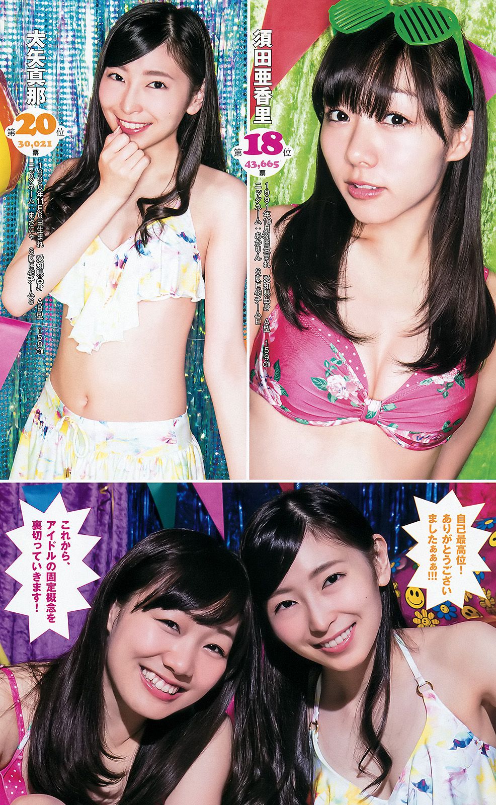 木﨑ゆりあ 岡田奈々 AKB48 アンダーガールズ [Weekly Young Jump] 2015年No.36-37写真杂志