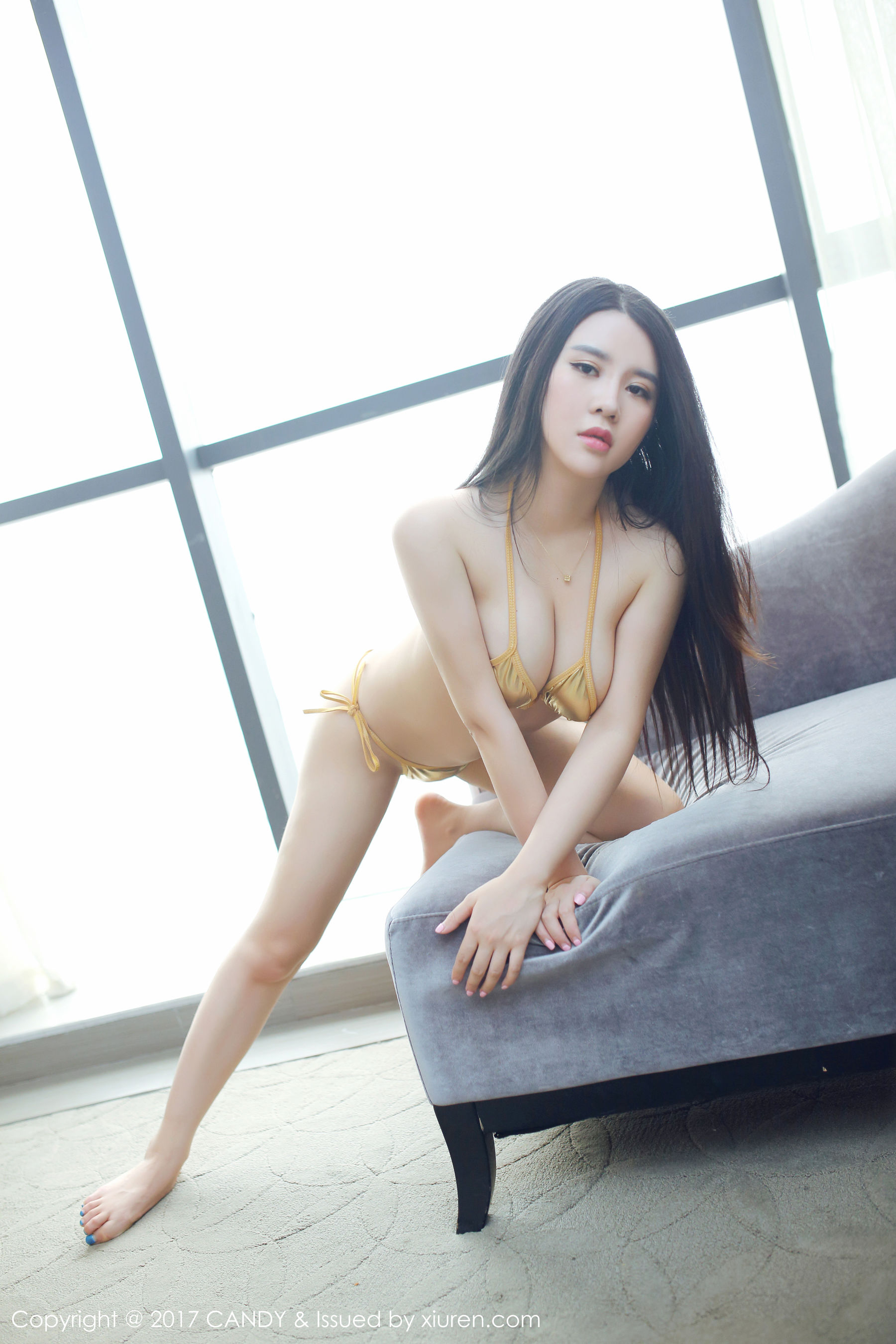 Sukki《黄金比基尼+透视内衣浴室湿身诱惑》 [糖果画报CANDY] VOL.012