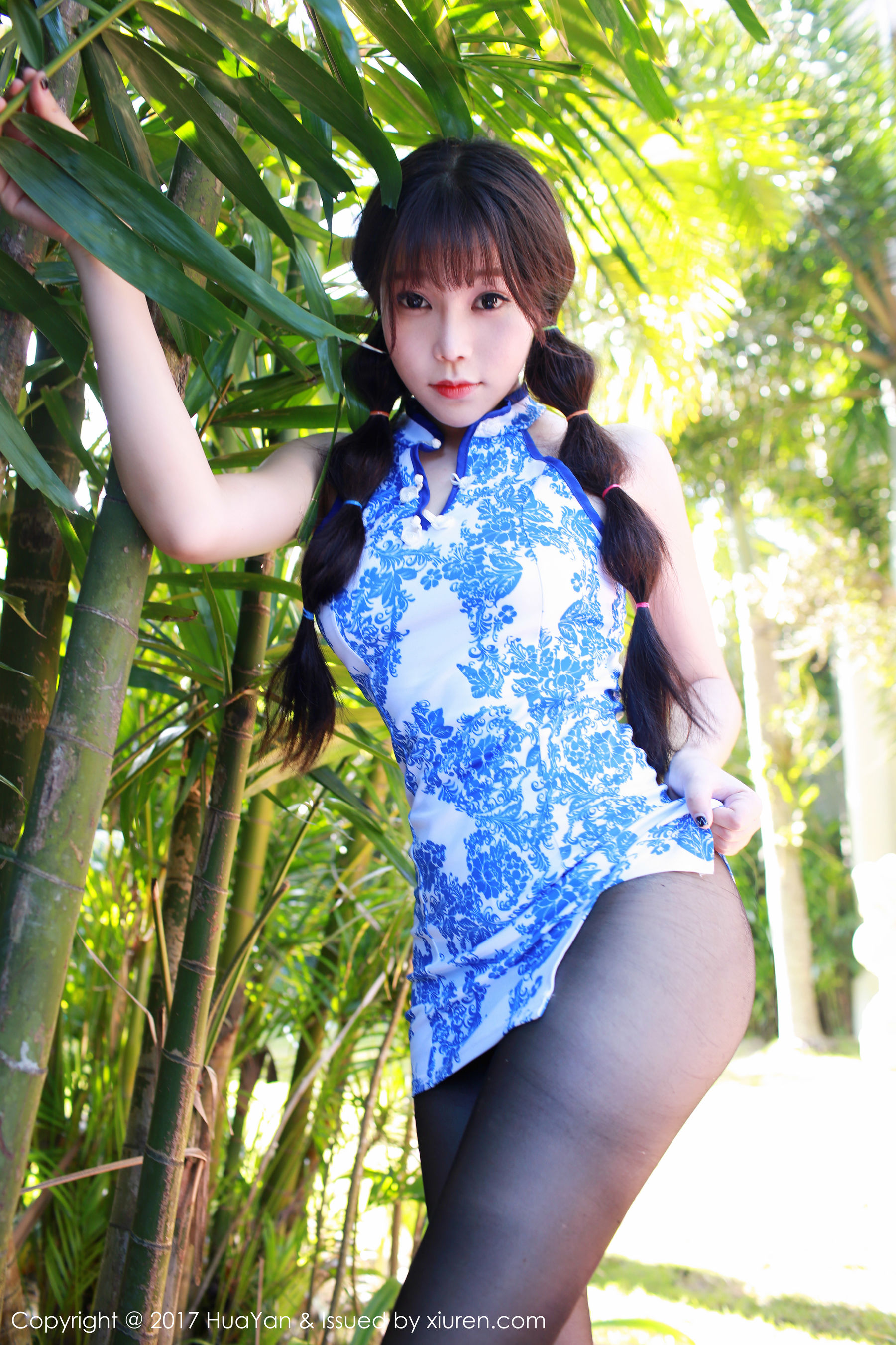 芝芝Booty《旗袍+黑丝》 [花の颜HuaYan] VOL.026