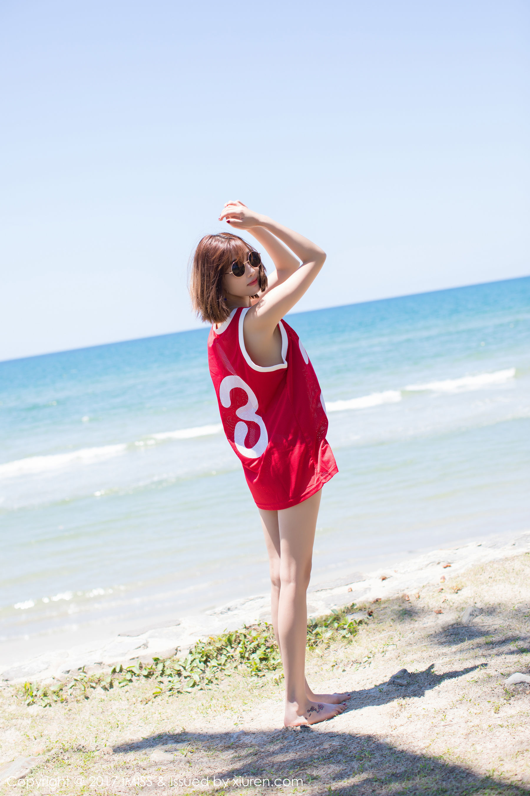 杨晨晨sugar《海边小清新+篮球服》 [爱蜜社IMISS] VOL.169